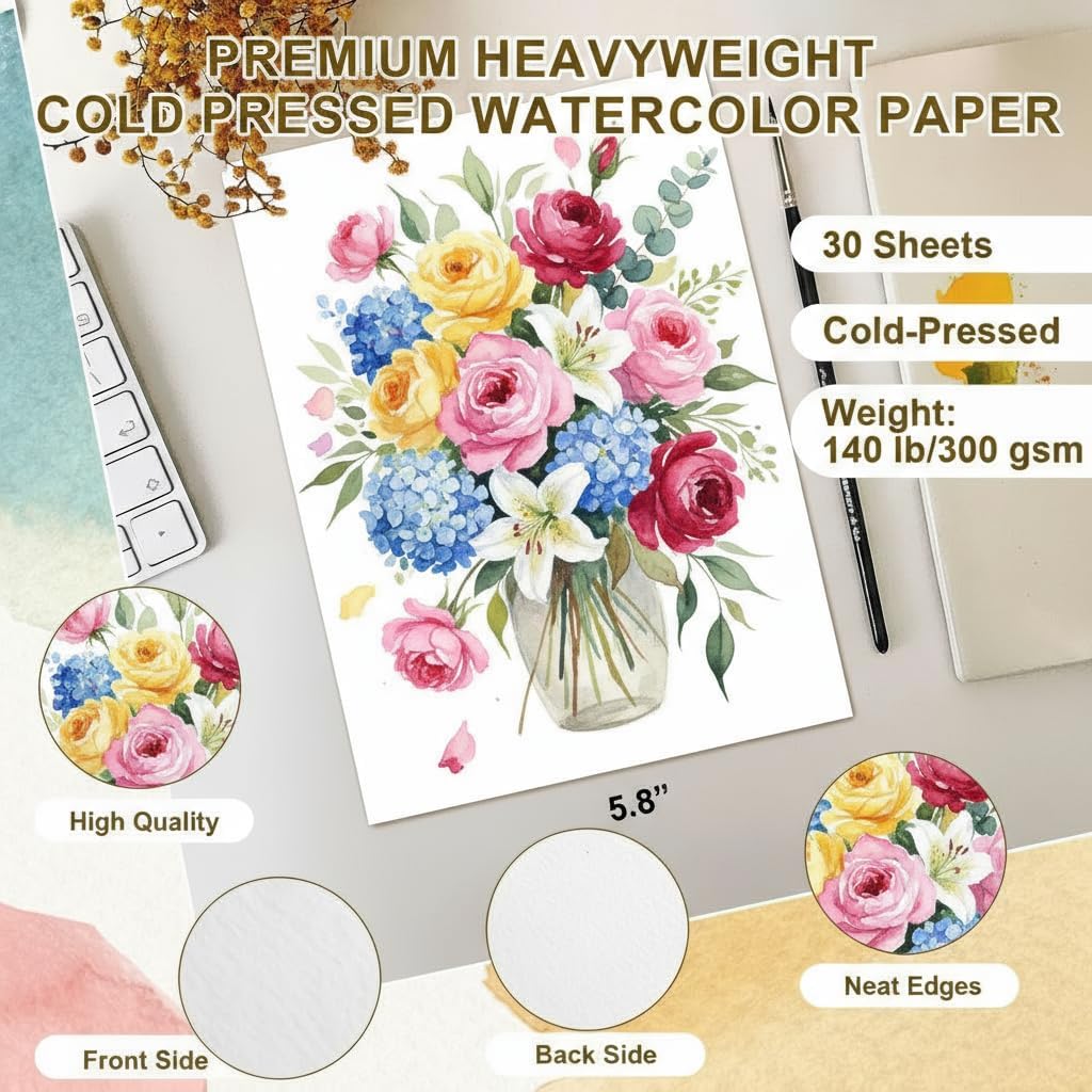 Thumbnail 1 de Romon Carta Acquerello A5 300 g/m² 🎨