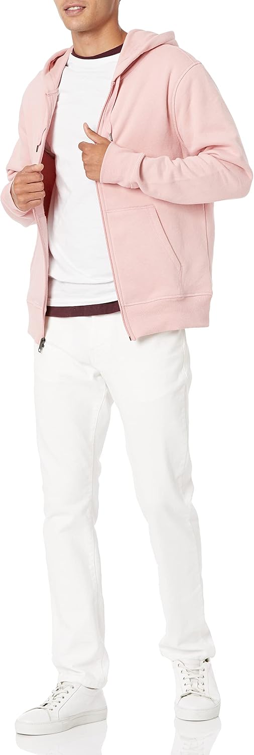 Detalle 2 de Amazon Essentials Sweat à Capuche en Polaire Entièrement Zippé — Disponible en Grandes Tailles, Rose, XXL