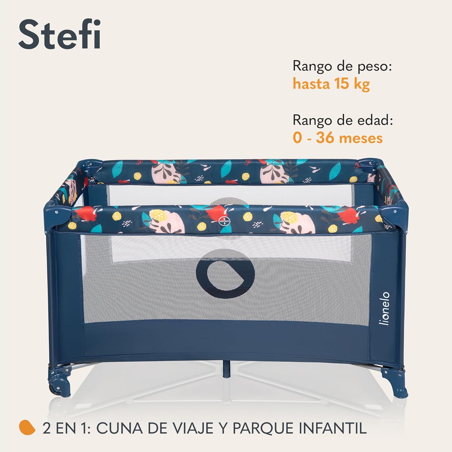 Thumbnail 1 de Lionelo Stefi Cuna Bebe Parque con Protección y Bolsa