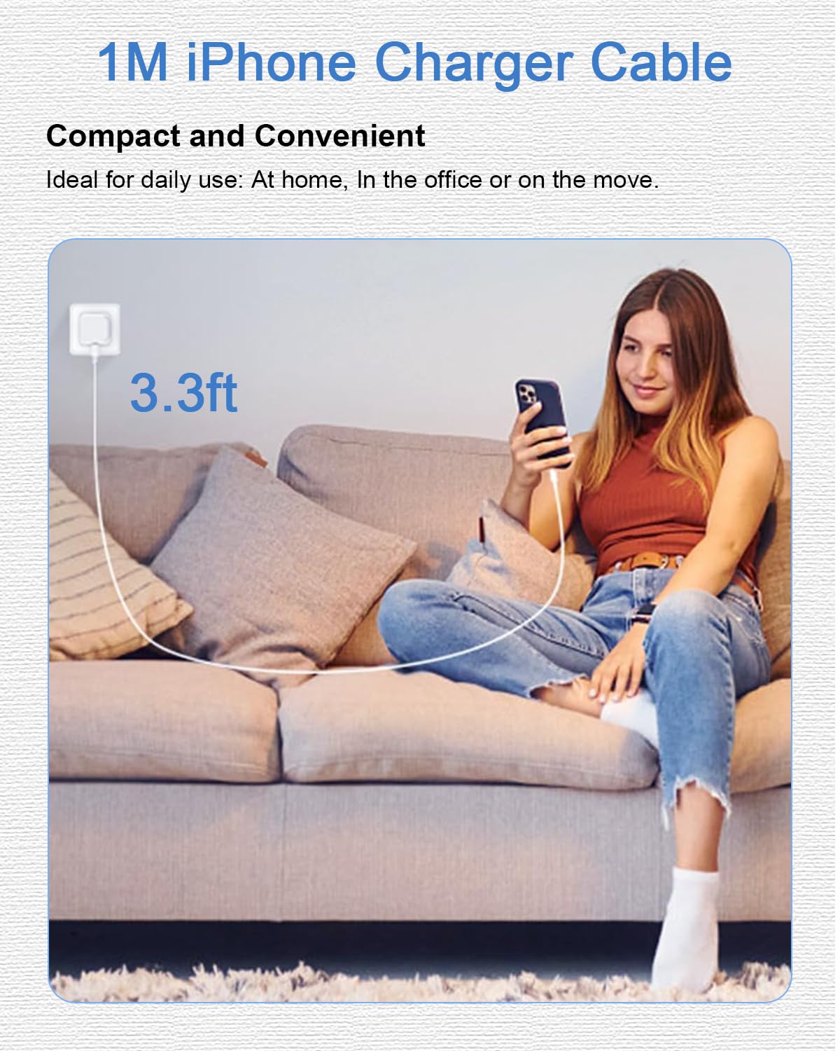 Thumbnail 6 de KINPEE KIN-cb-01 USB-C to Lightning Cable, 1 m, MFi Certified, 480 Mbps