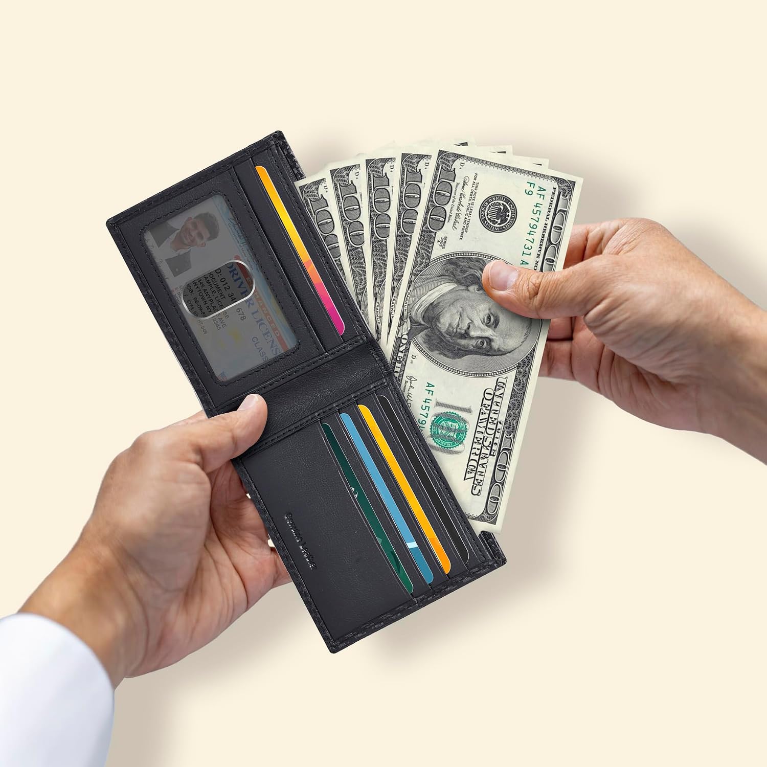 Thumbnail 3 de Real slim RFID bifold wallet