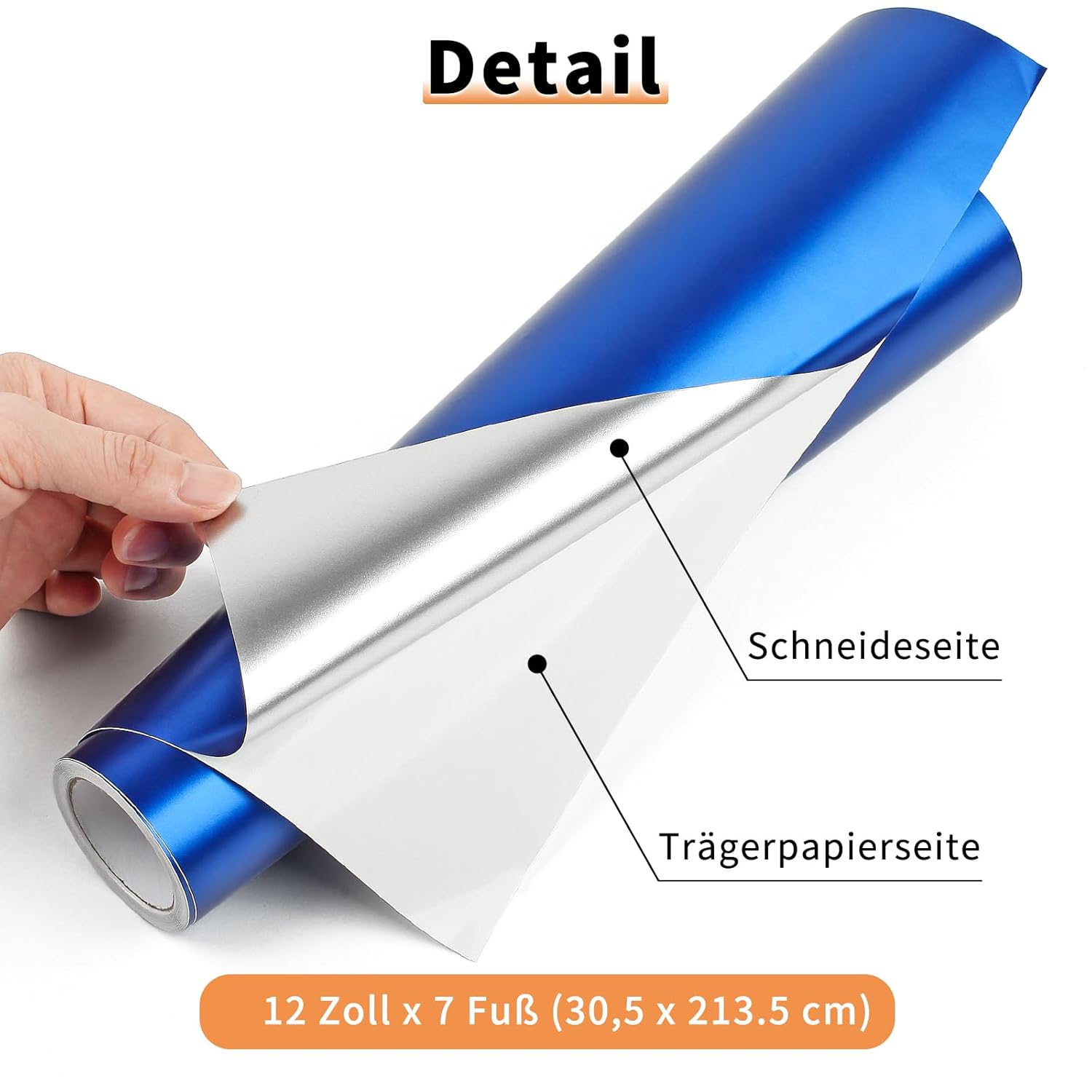 Thumbnail 1 de IModeur vinilo adesivo blu galvanizzato per Silhouette Cameo, pellicola per taglio 30,5 cm x 214/218 cm