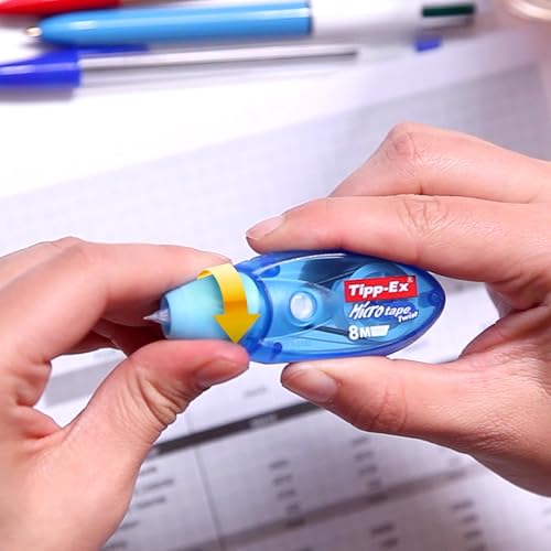 Detalle de Tipp-Ex Micro Tape Twist Cintas Correctoras 8 m x 5 mm - Colores Surtidos (Caja 10 unid.) de BIC