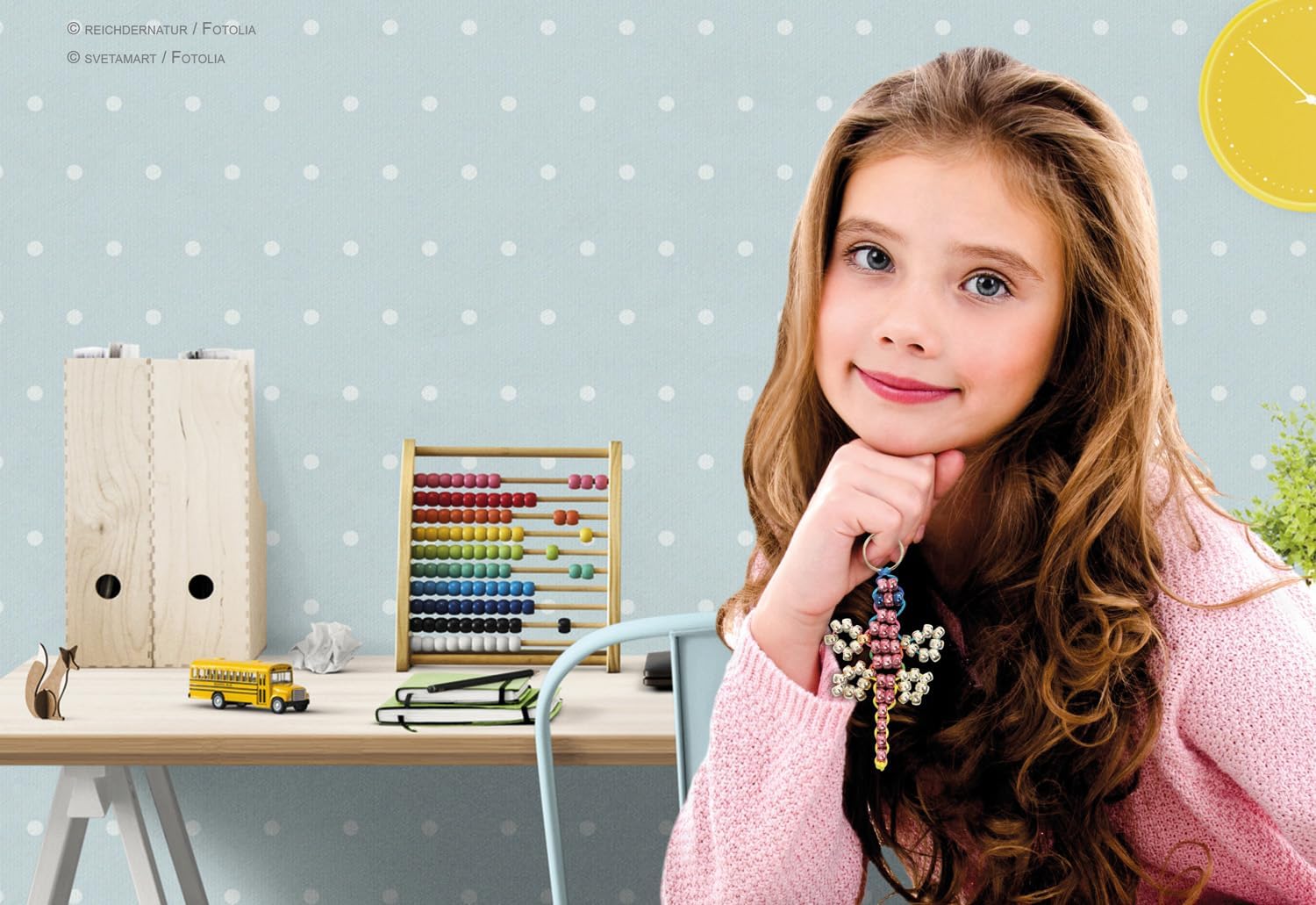 Thumbnail 5 de LENA 42690 Kit d'artisanat: 8 mascottes et 8 porte-clés avec 740 perles XXL