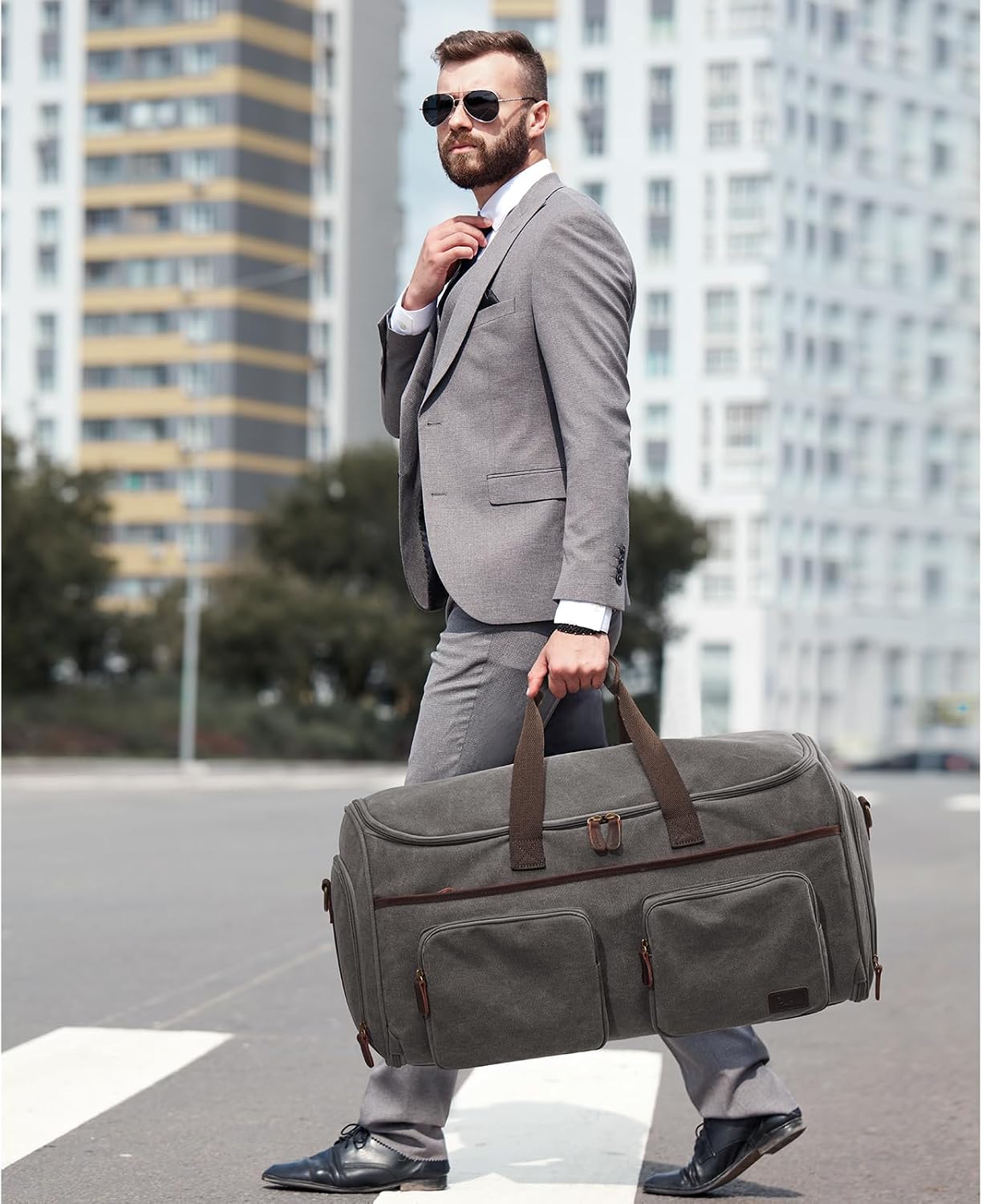 Thumbnail 1 de S-ZONE borsa da viaggio 3 in 1 convertibile con scomparti per indumenti, scarpe e beauty case
