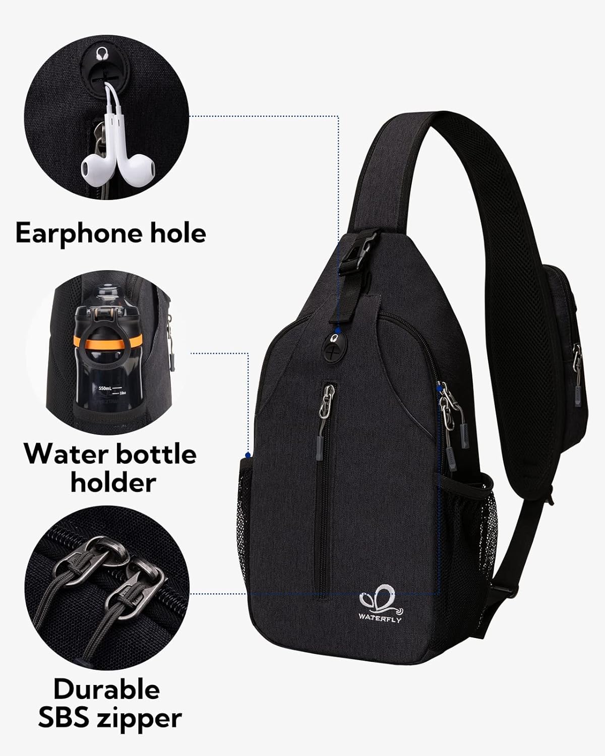 Thumbnail 4 de Waterfly Sling Bag Backpack: a versatile 3-layer daypack for everyday adventures