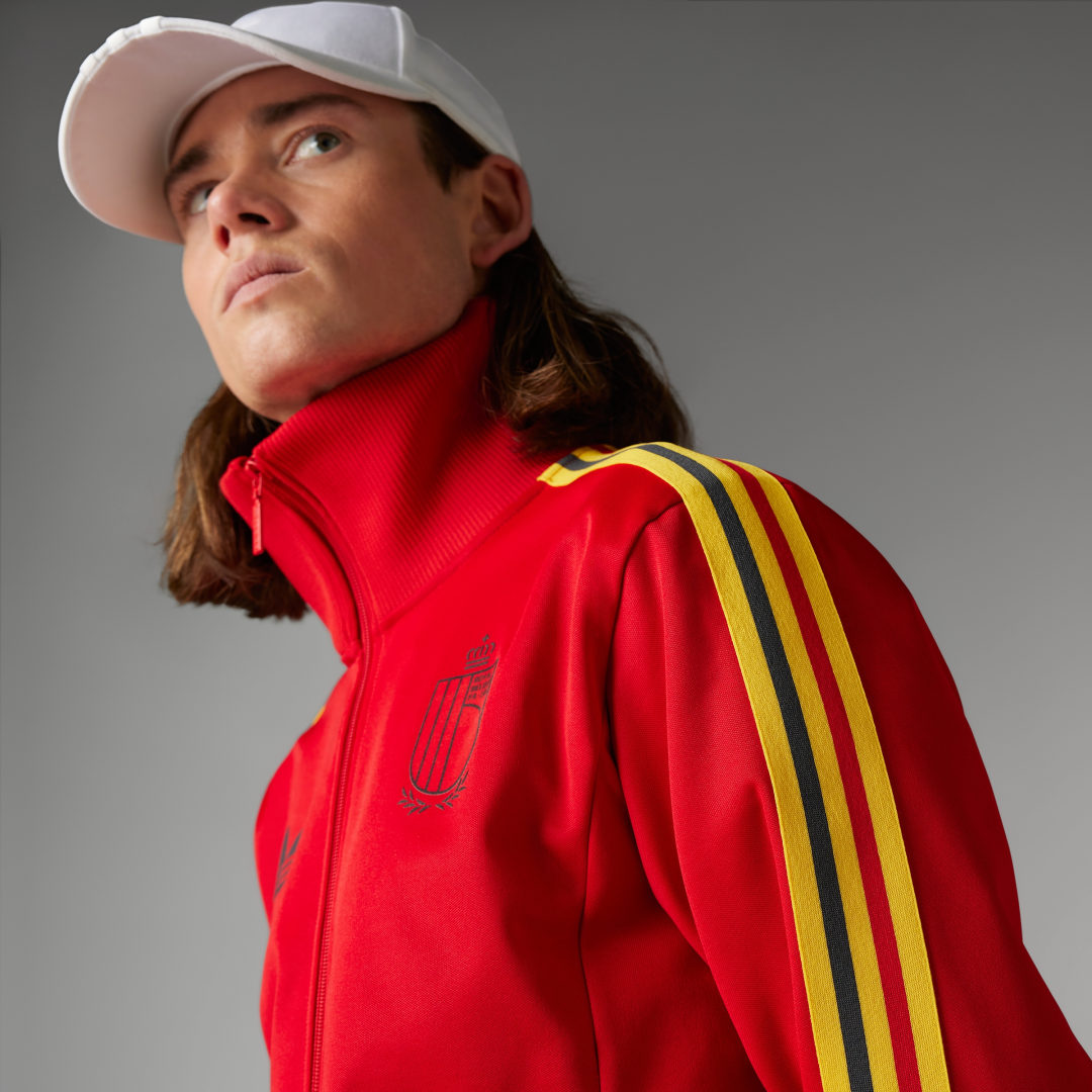 Detalle 2 de Chaqueta Beckenbauer Bélgica de Adidas – Rojo