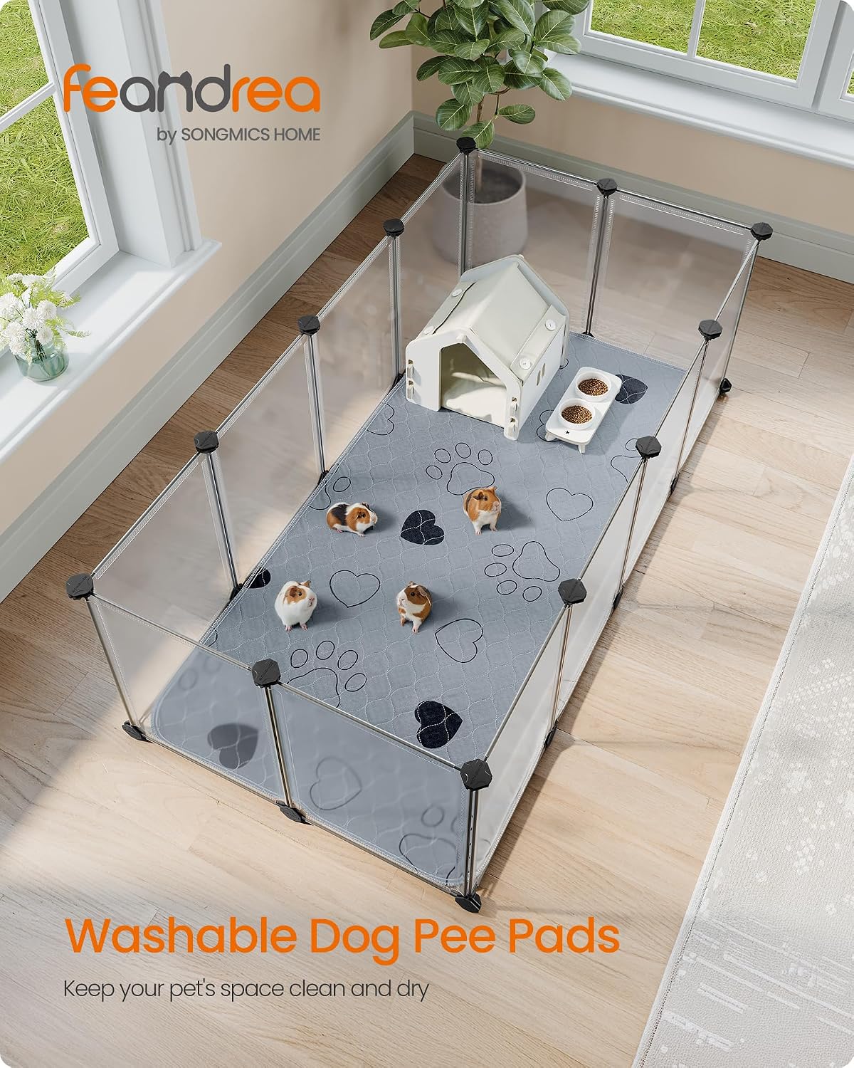 Detalle 2 de Feandrea PTD024G01 Reusable Dog Training Pads, 2-Pack, 122 x 61 cm