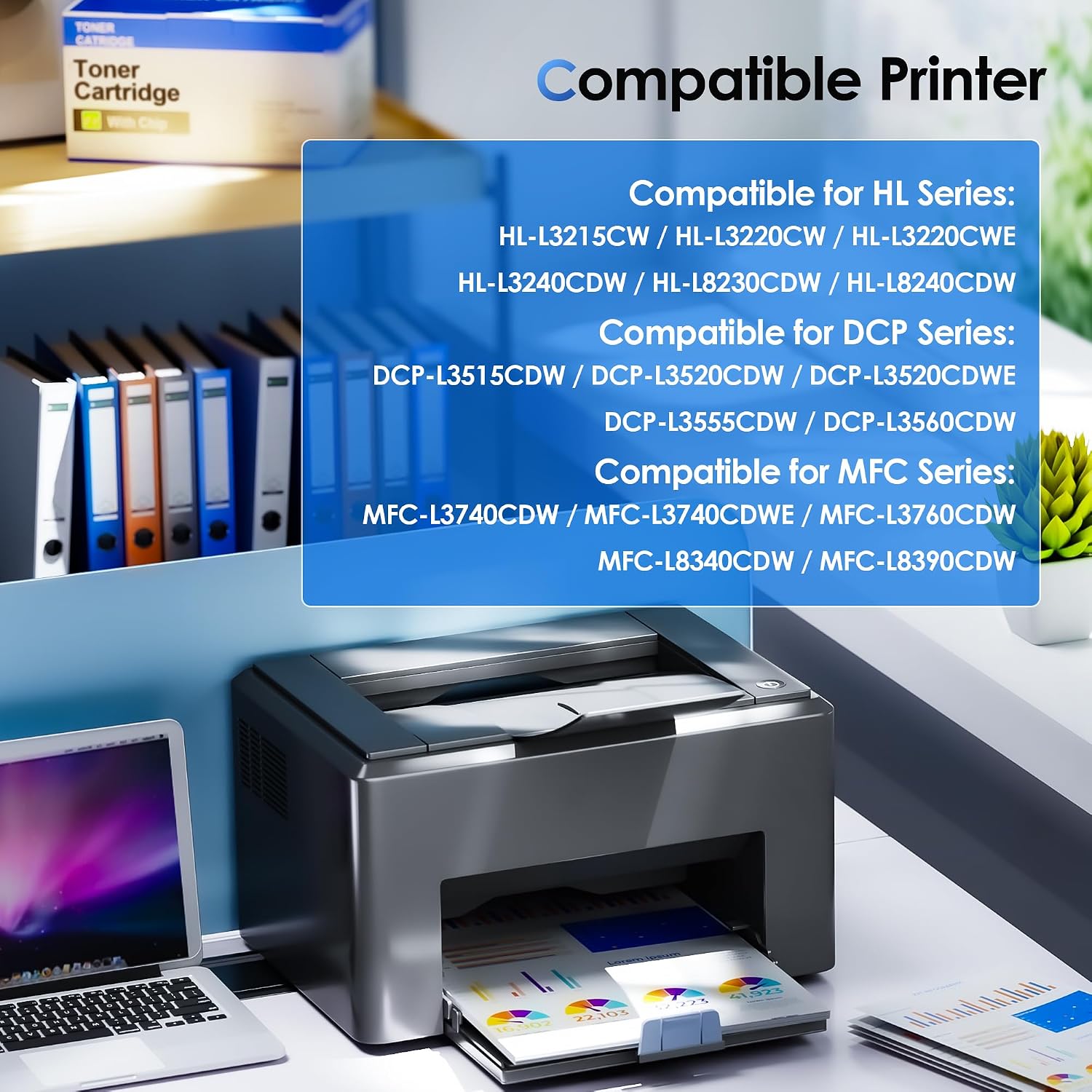 Thumbnail 1 de NOGIVY TN248XL Toner Bundle for Brother printers (Black, Cyan, Magenta, Yellow) – 4 Colour Pack