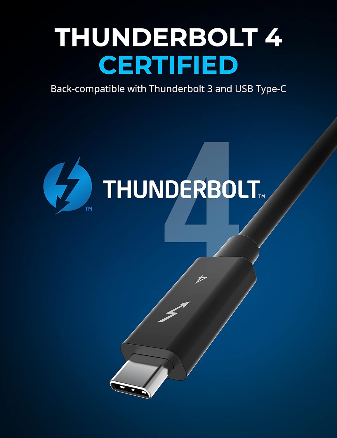 Detalle de SABRENT Thunderbolt 4 cable 2M