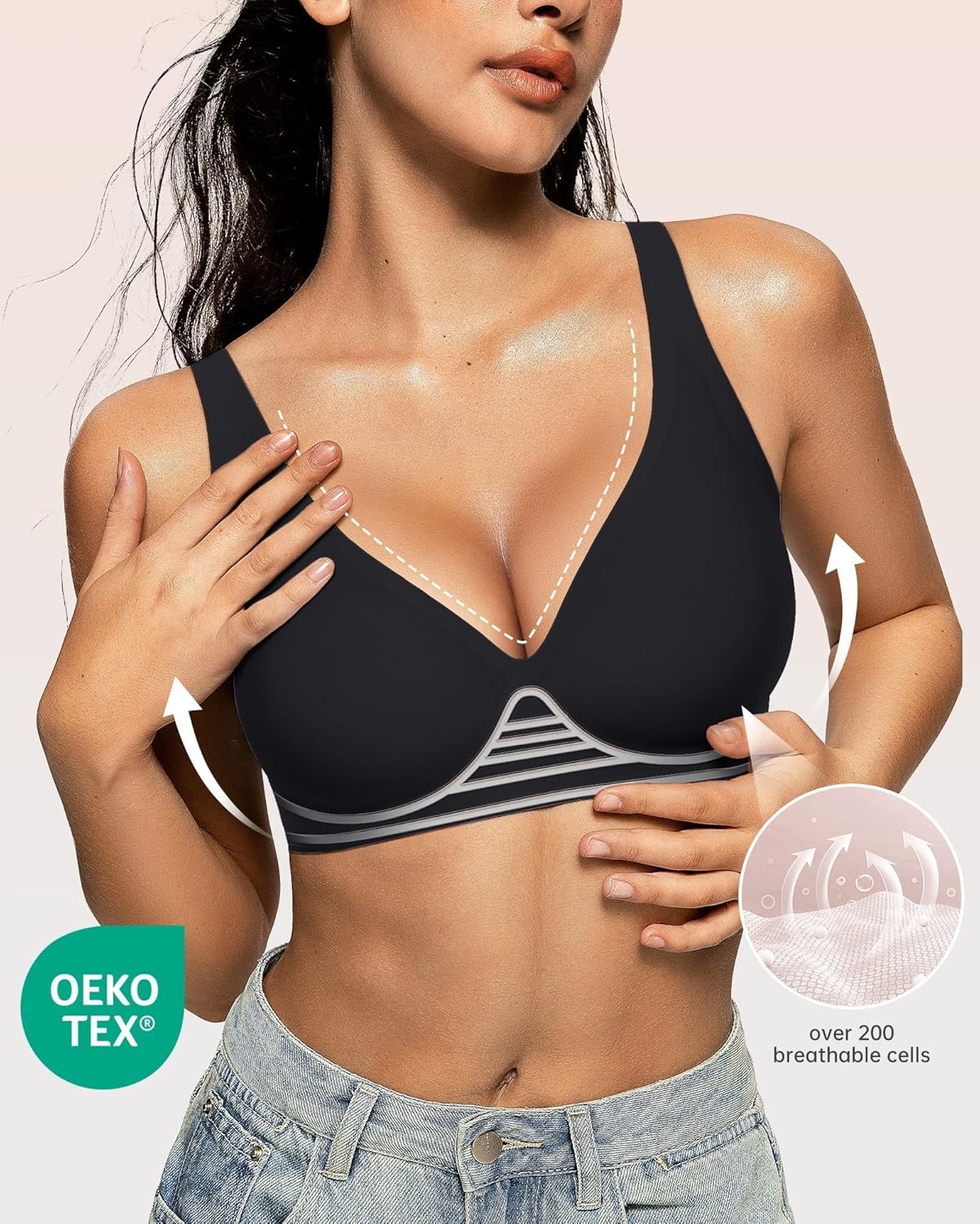 Detalle 2 de OEAK Deep V Bra for Women