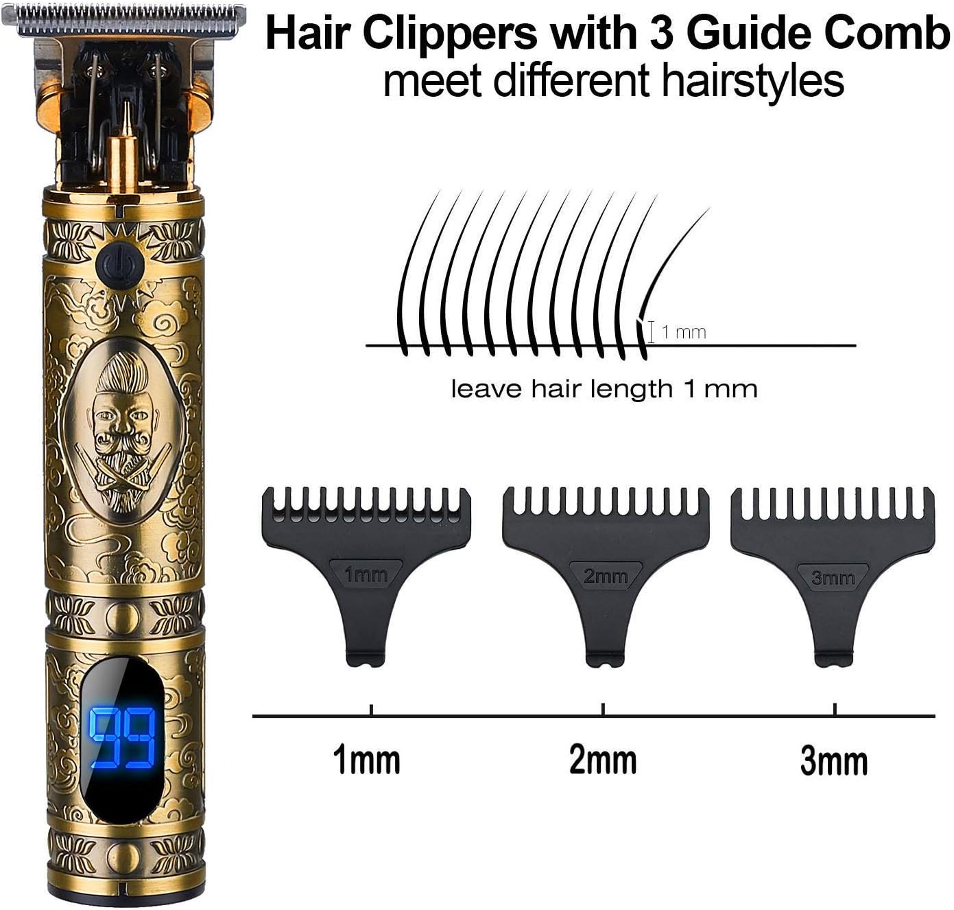 Thumbnail 4 de Suttik Hair Clippers Zero Gapped T‑Blade cordless trimmer