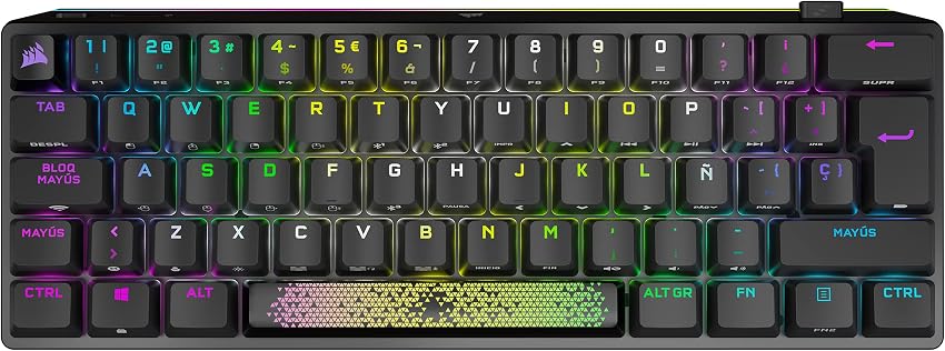 Detalle de Corsair K70 PRO MINI WIRELESS RGB - Teclado Mecánico Gaming