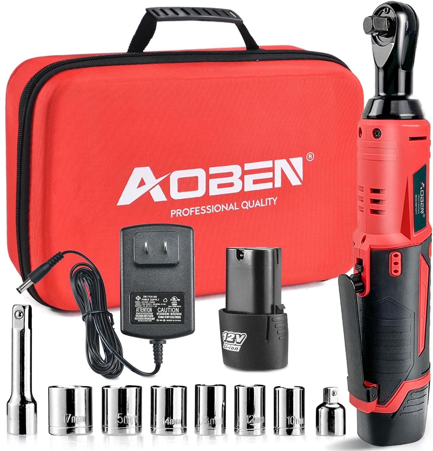 Detalle de AOBEN 3/8" 12V Power Electric Ratchet Wrench Set