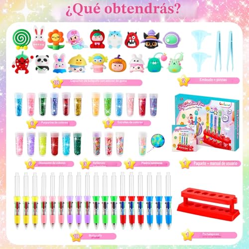 Detalle de Contever Kit de Creación de Bolígrafos 65+ piezas: crea bolígrafos brillantes y personalizados