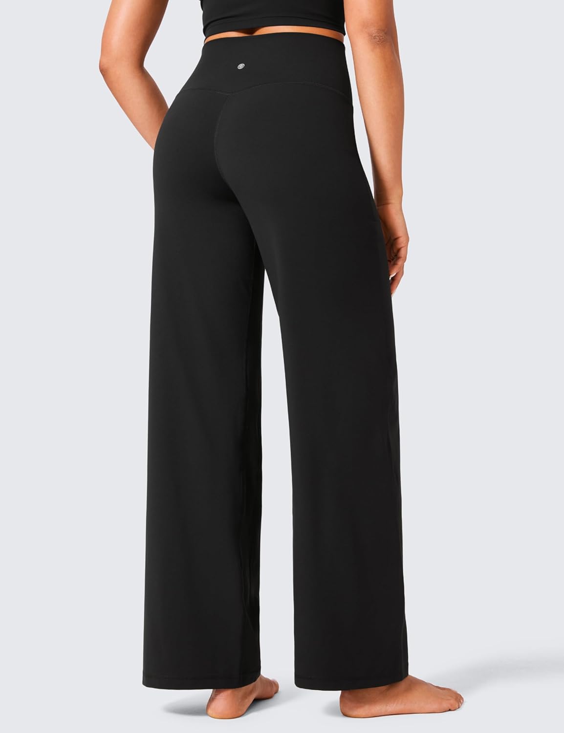 Detalle de CRZ YOGA Femmes Butterlift Taille Haute Pantalon Bootcut avec Poches – 74 cm / 79 cm / 84 cm