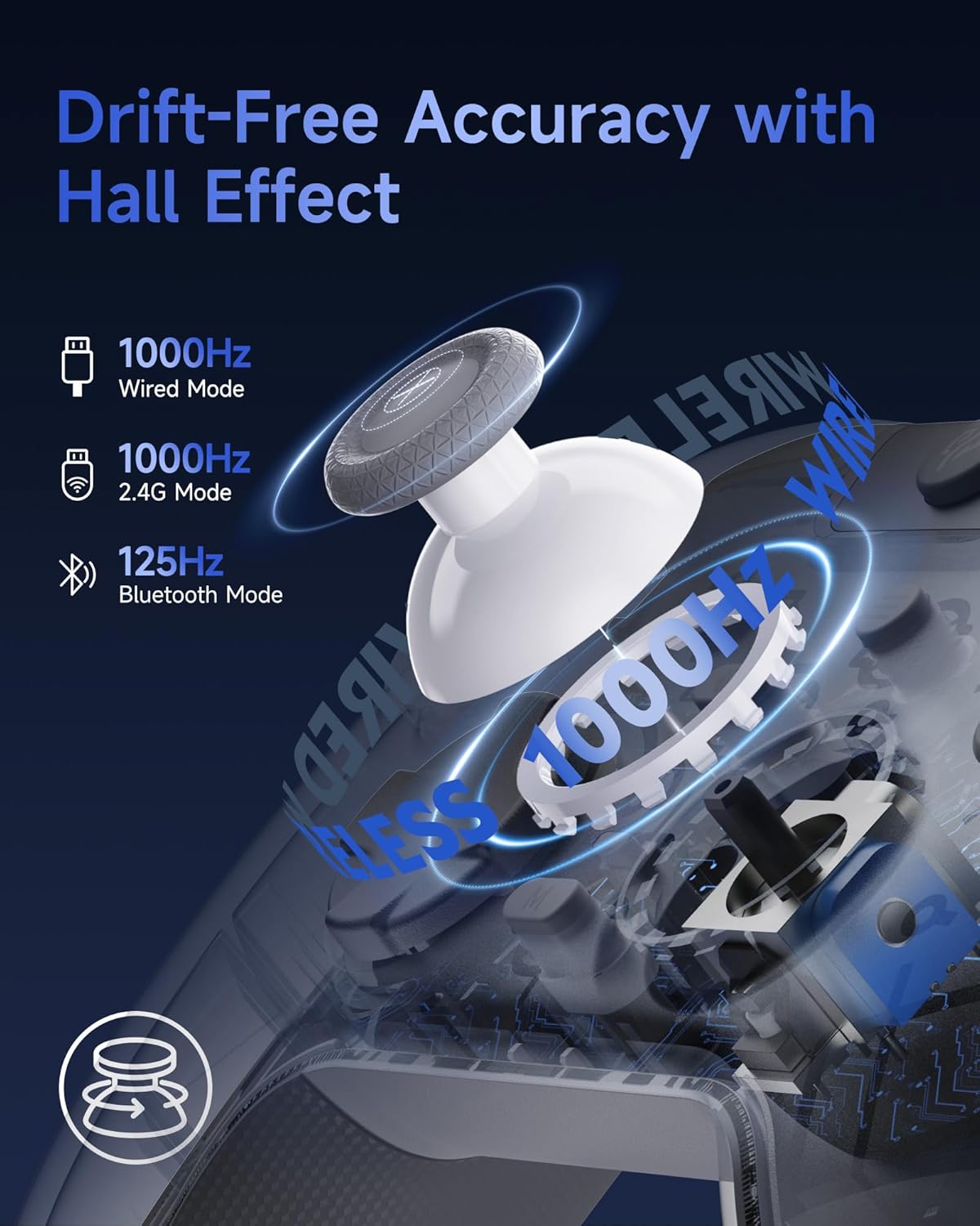 Thumbnail 5 de EasySMX X05 Pro Wireless Controller for PC — Ergonomic, Quiet-Touch & Docked Charging