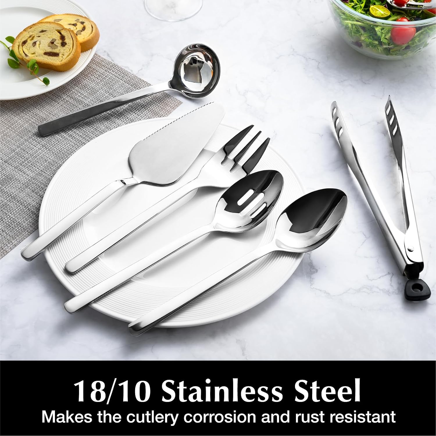 Thumbnail 1 de KINGSTONE Large Hostess Serving Utensils Set 10-inch 🍽
