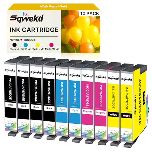 Detalle de Sqwekd Cartucho Compatible para Epson 604XL | Juego 4 negros + 2 cian, 2 magenta, 2 amarillo