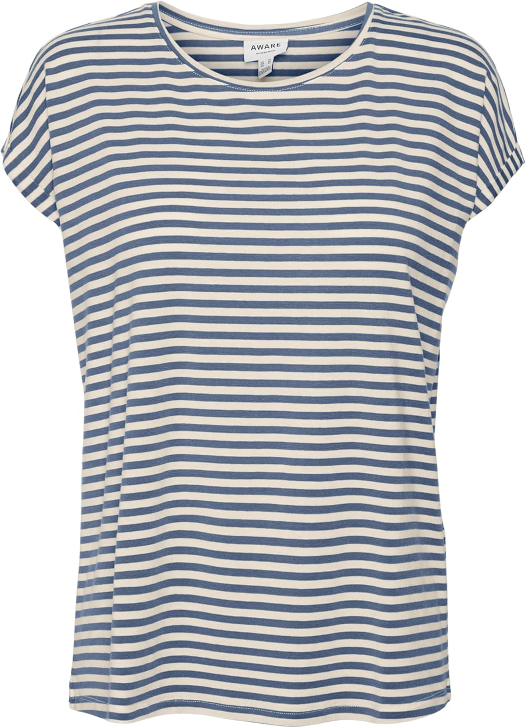 Thumbnail 4 de VERO MODA Damen Vmava Plain Ss Top Stripe T-Shirt