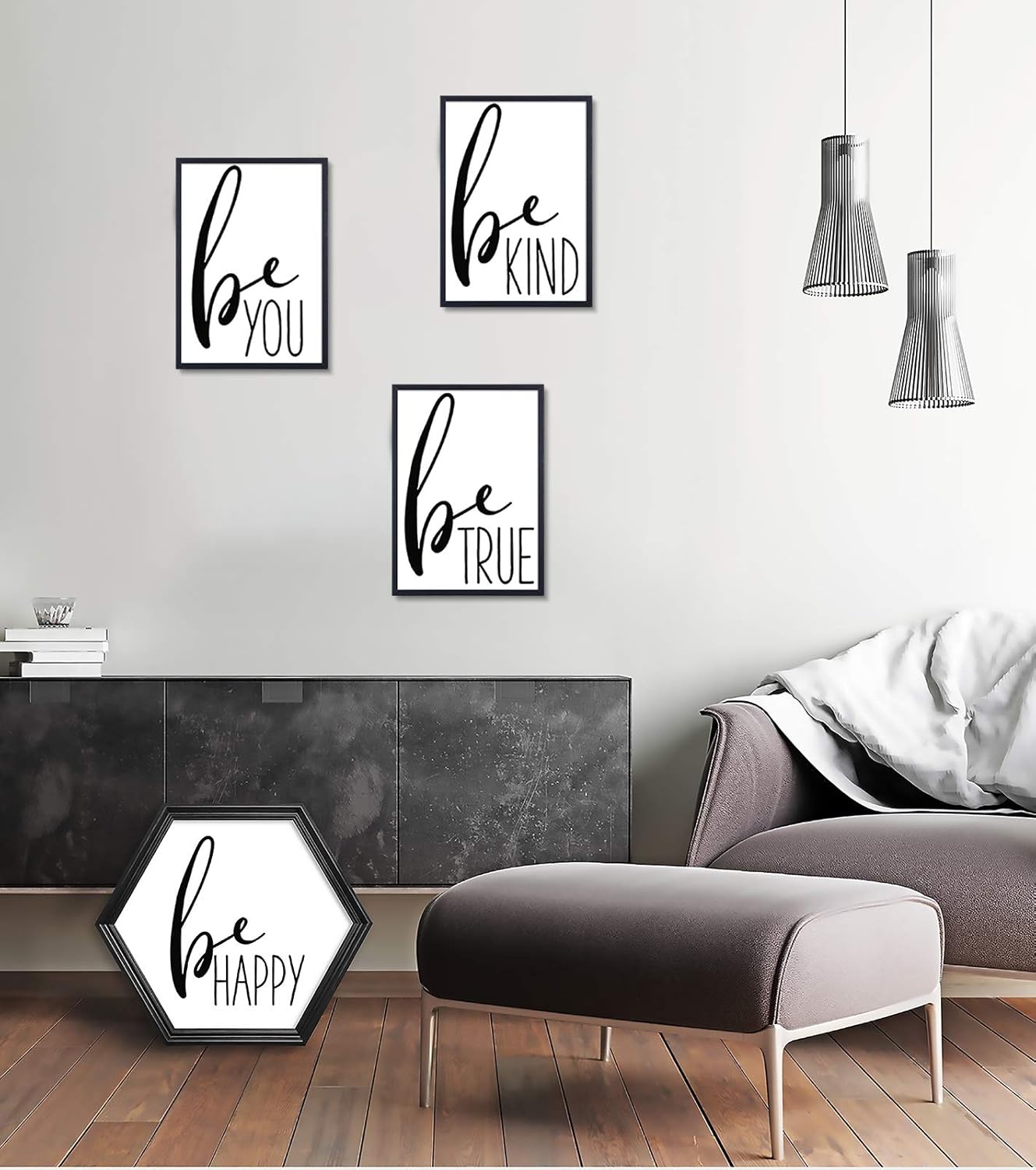 Thumbnail 6 de YEEPHAN Bilderrahmen A3 Schwarz – 3 Stück, Massivholz mit Kunststoffglas, Wandmontage