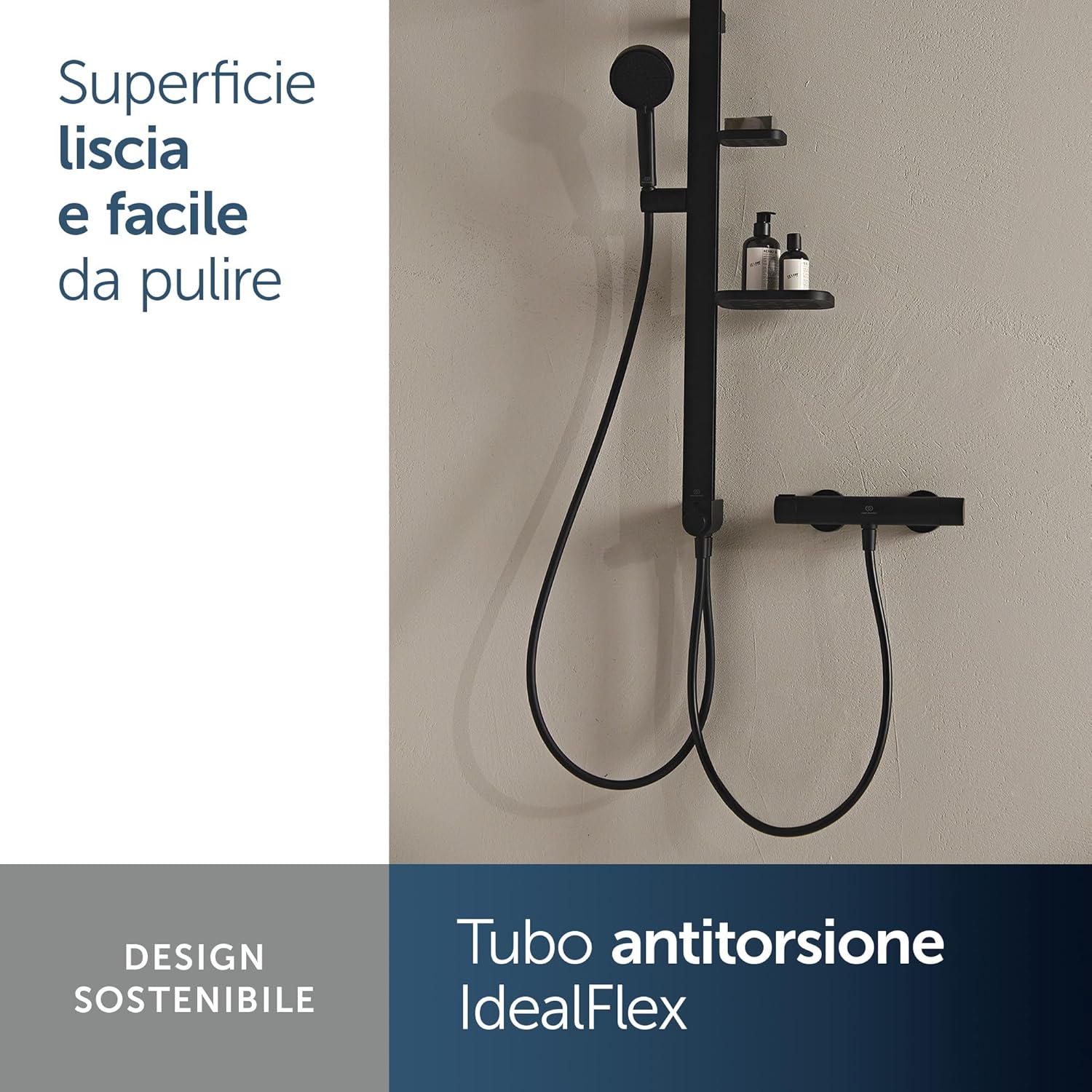 Thumbnail 4 de Ideal Standard Ceratwist Alu+ Colonna doccia – Nero Opaco, 338x501x1104 mm