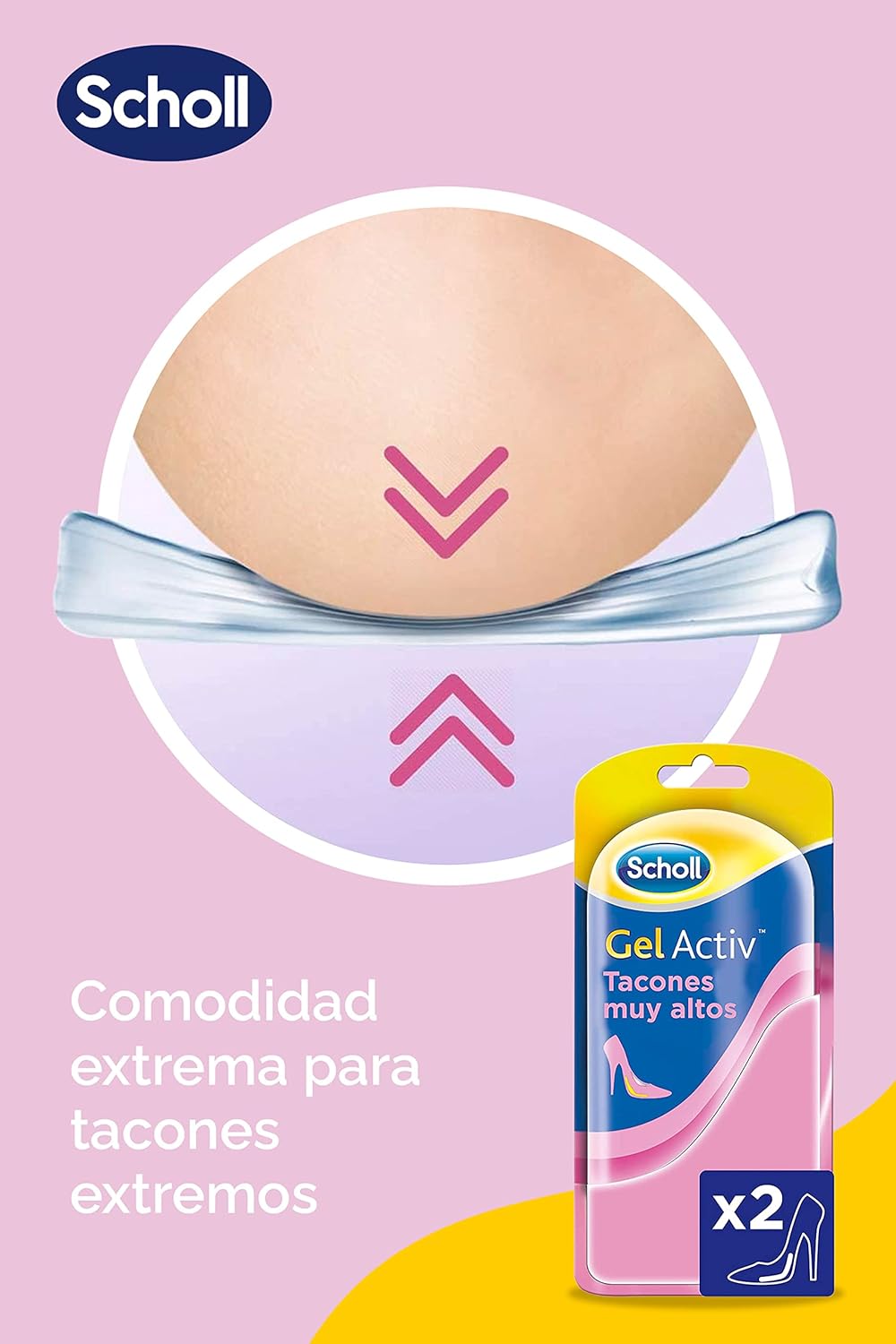 Detalle 2 de Scholl Plantillas GelActiv 2 unidades para tacón
