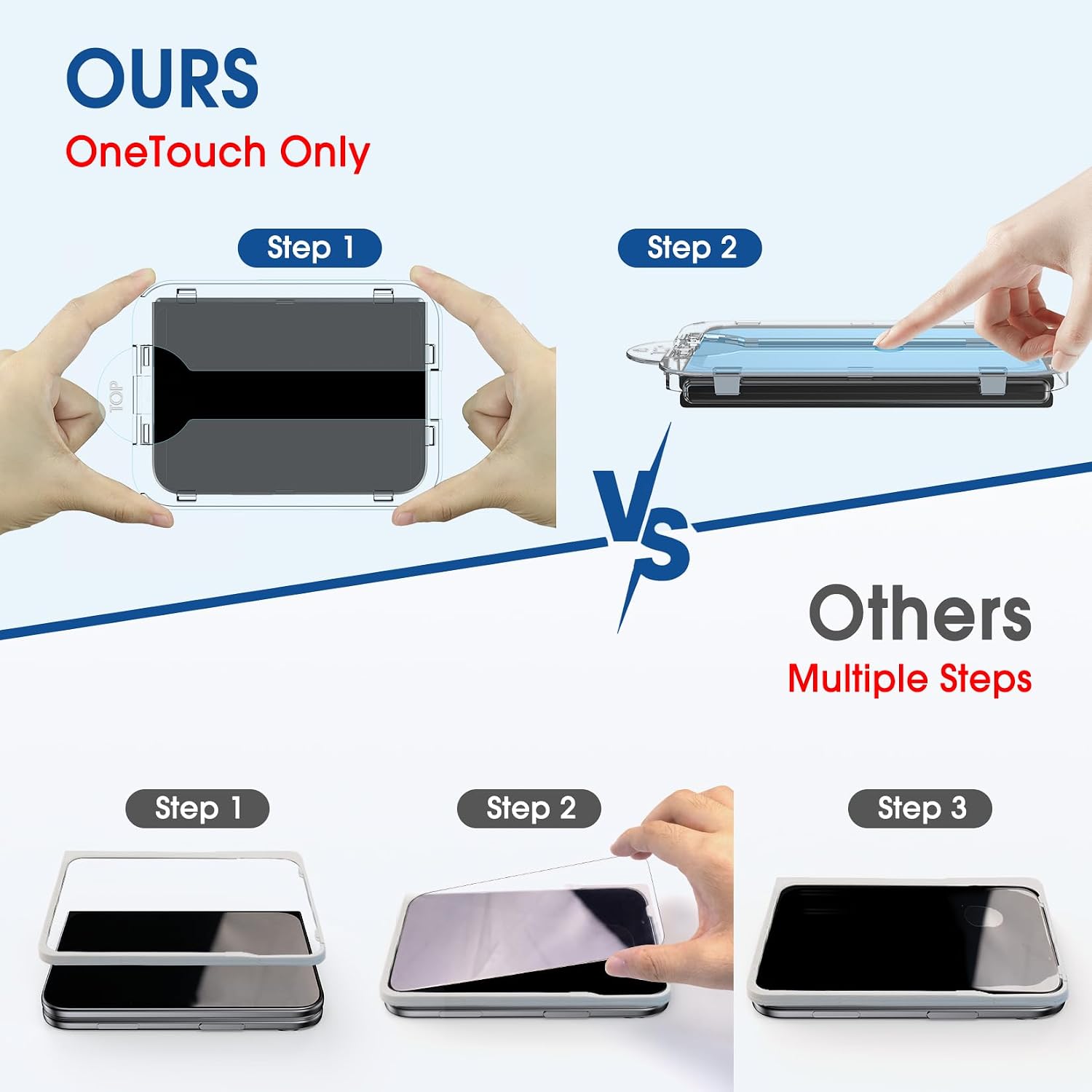 Thumbnail 2 de amFilm OneTouch OT-IPH18F iPhone Duo Screen Protector, 9H Tempered Glass