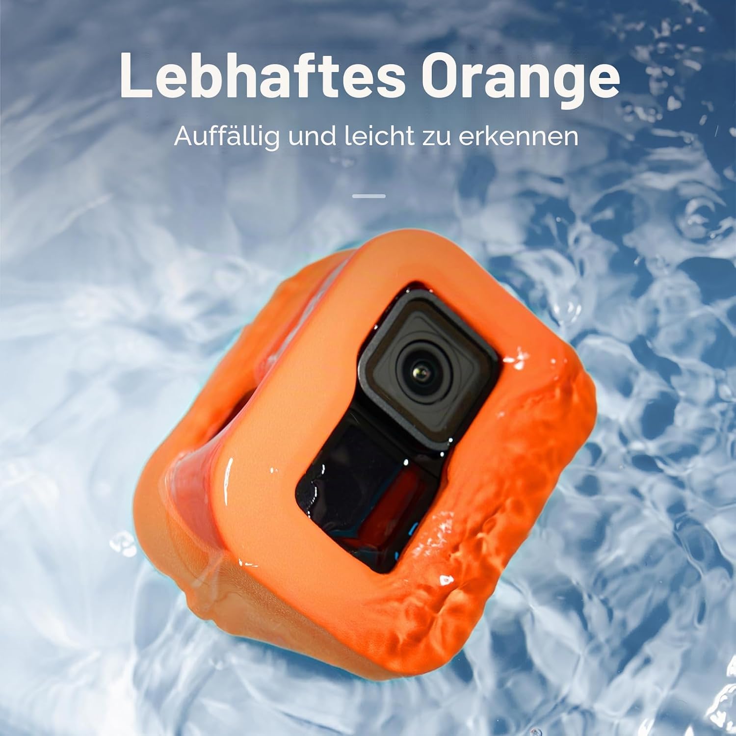 Detalle de TELESIN Floaty Case für GoPro Hero 13/12/11/10/9 – orange Schwimmhülle