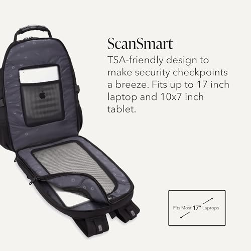Detalle de SwissGear 1900 ScanSmart Backpack for 17-Inch Laptops