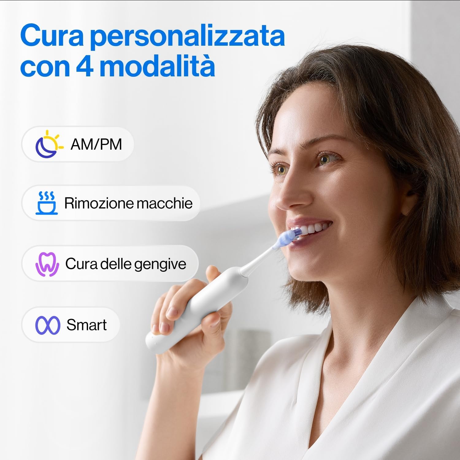 Detalle de usmile Y20 PRO Spazzolino elettrico intelligente per adulti con Oral Map 3D e avvisi vocali