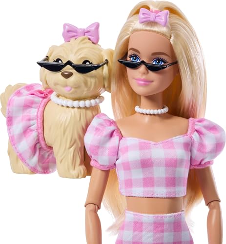 Thumbnail 2 de Barbie Twinning Looks: Muñeca con perrito y conjunto vichy rosa a juego