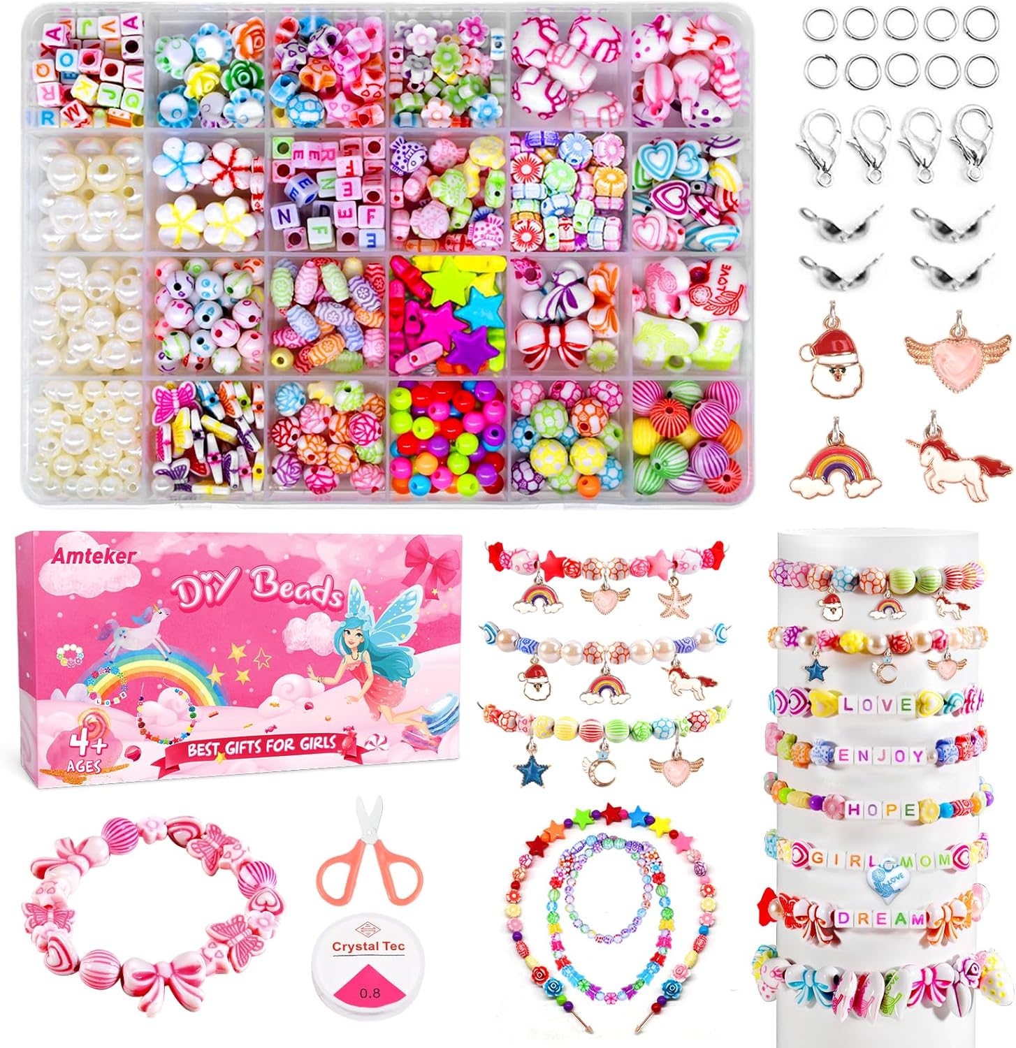 Detalle de Amteker Bracelet Making Kit 550 beads