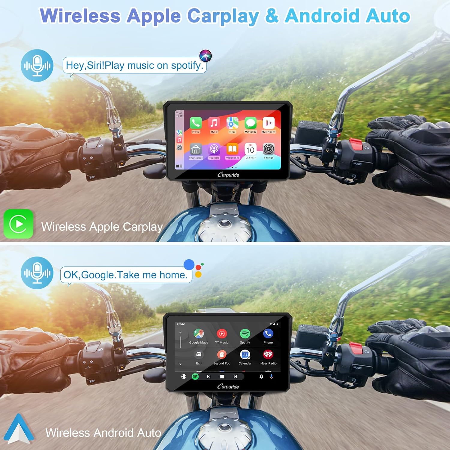 Thumbnail 1 de Carpuride W702 Motorcycle CarPlay Screen