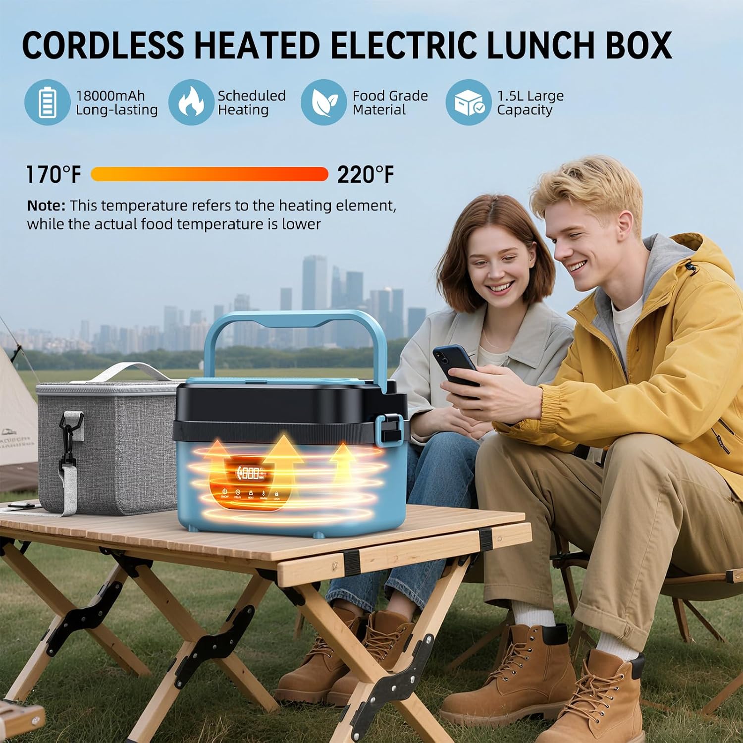 Thumbnail 2 de SEVENMEET Cordless Electric Lunch Box