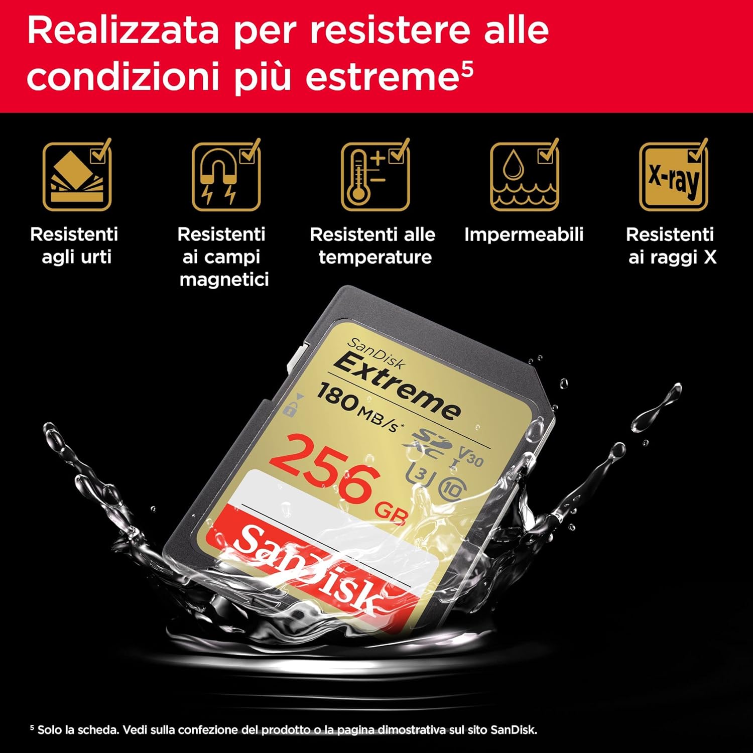 Thumbnail 4 de SanDisk Extreme 256GB SDXC UHS-I con RescuePro Deluxe: fino a 180 MB/s, Class 10 U3 V30
