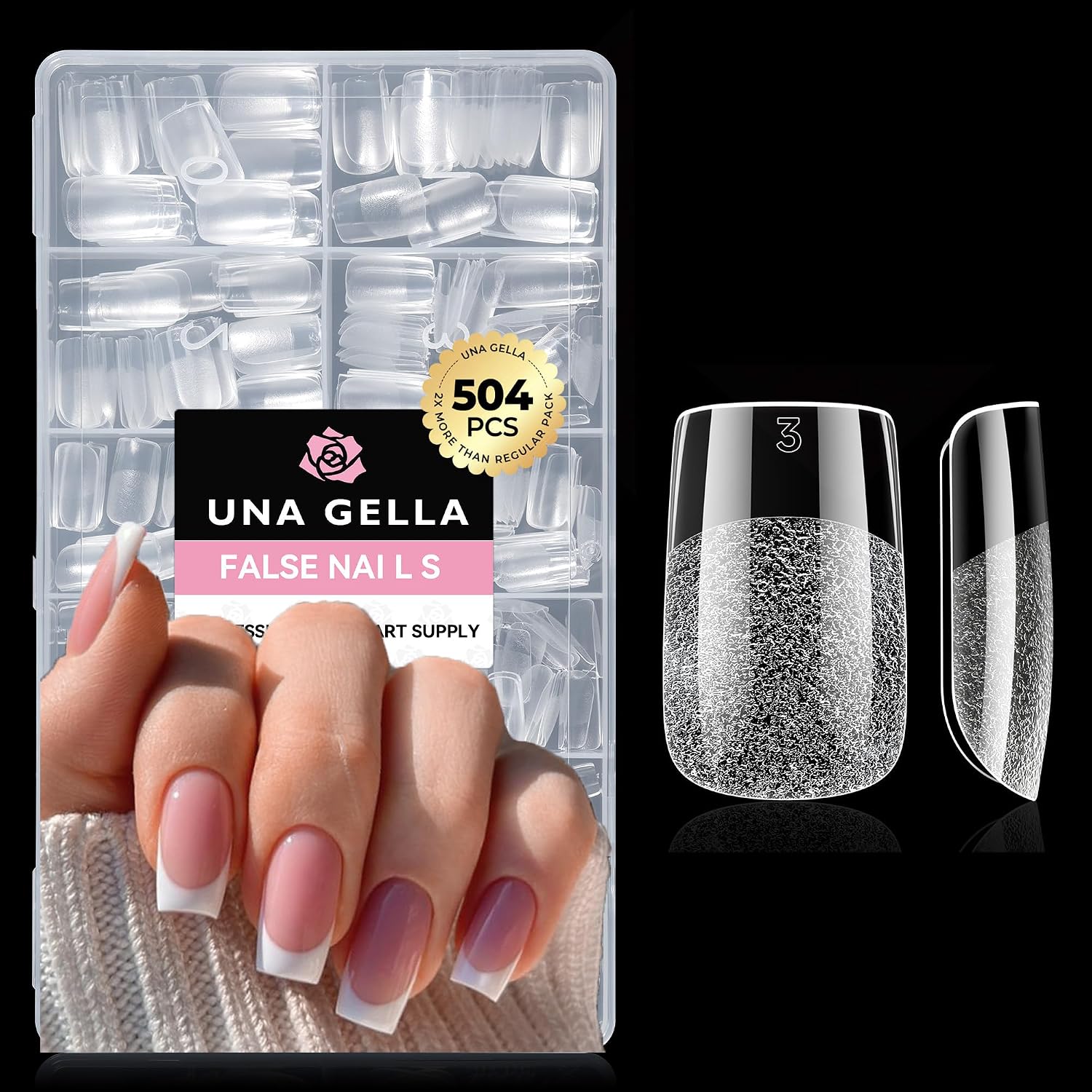 Detalle de UNA GELLA Nail Tips, Short Square