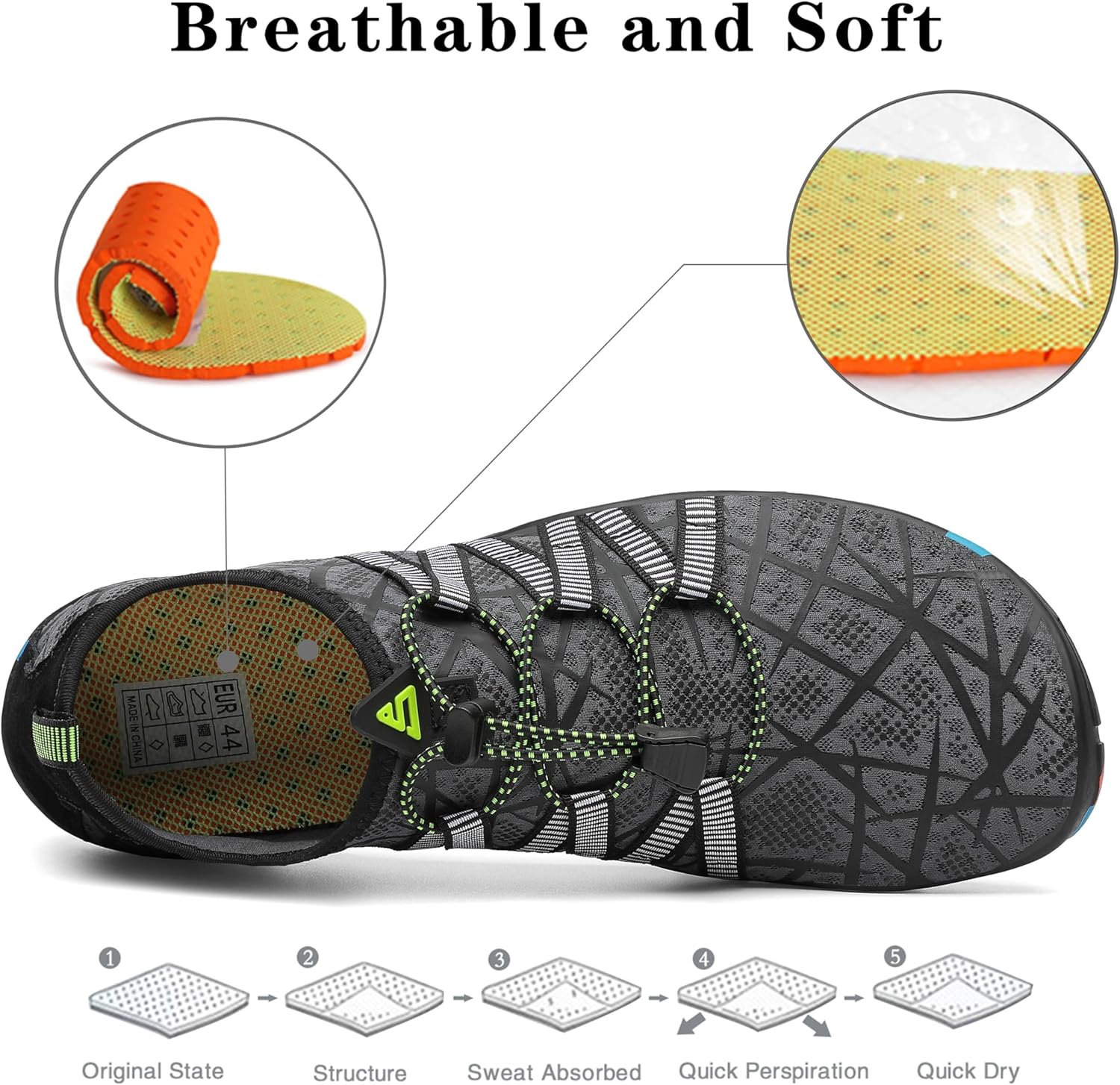 Thumbnail 2 de SAGUARO Badeschuhe Strandschuhe Aquaschuhe – Wasserschuhe für Damen, Herren und Kinder (GR.35-48)