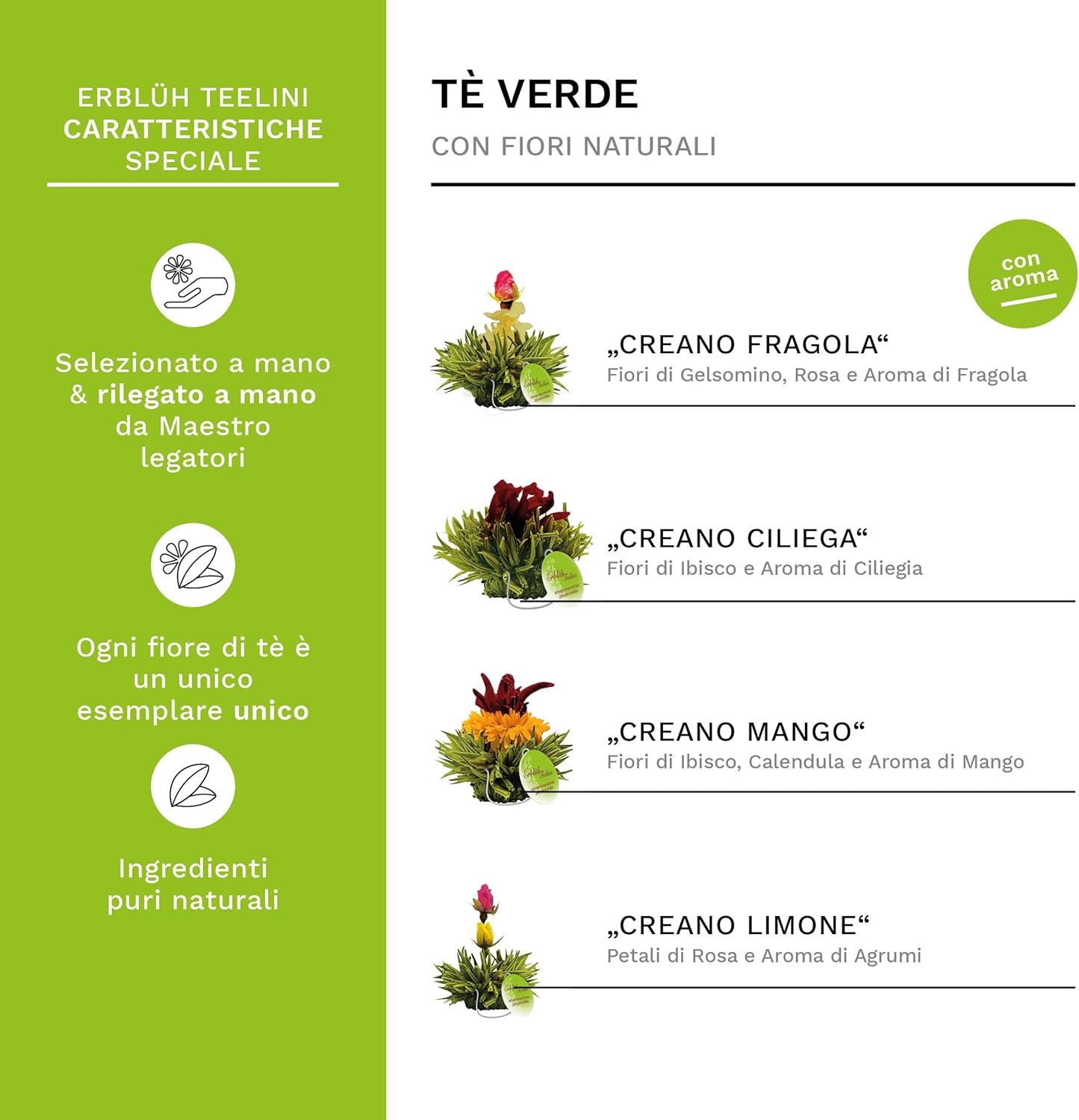 Thumbnail 1 de Creano Teelini tè fiorito 8 fiori 🍵