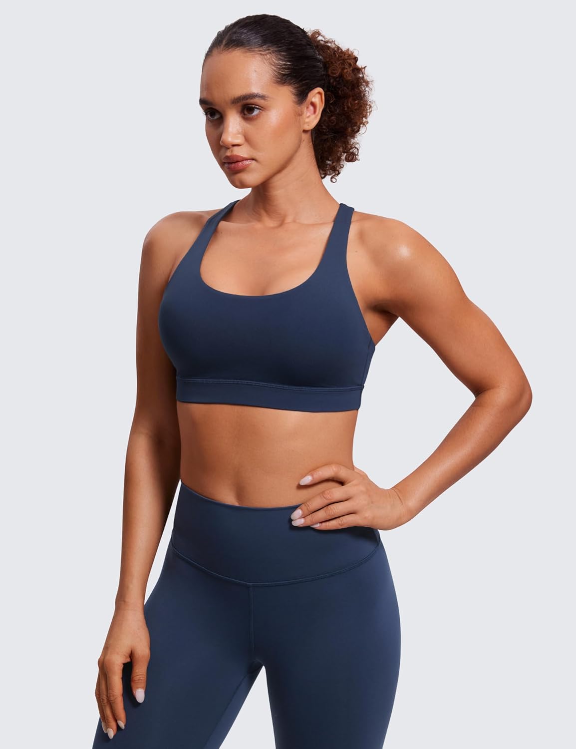 Thumbnail 1 de CRZ YOGA Femme Dos Croisé Soutien-Gorge de Sport Yoga Fitness, coussinets amovibles et sans armature