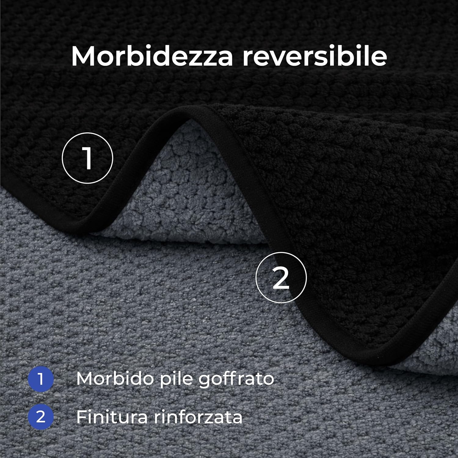 Thumbnail 2 de Dreamzie Coperta Impermeabile 218x228 cm in pile Sherpa reversibile e lavabile (blu navy)