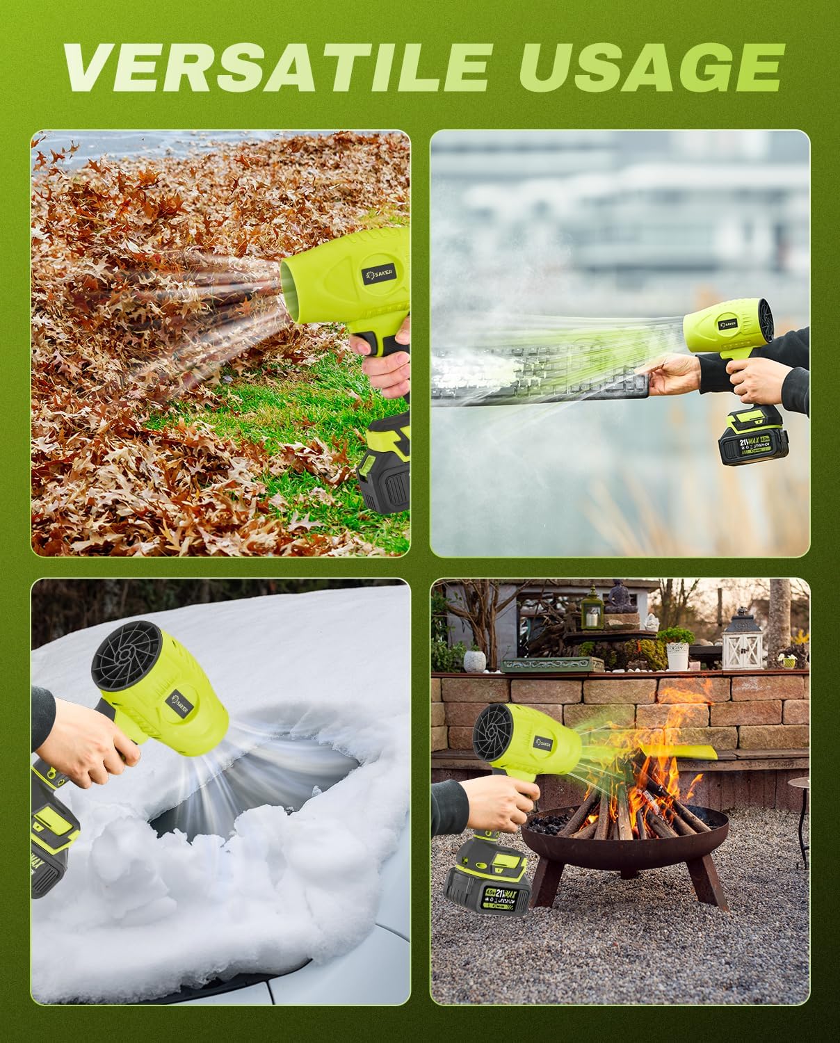 Detalle 2 de Saker Cordless Leaf Blower 180,000 RPM