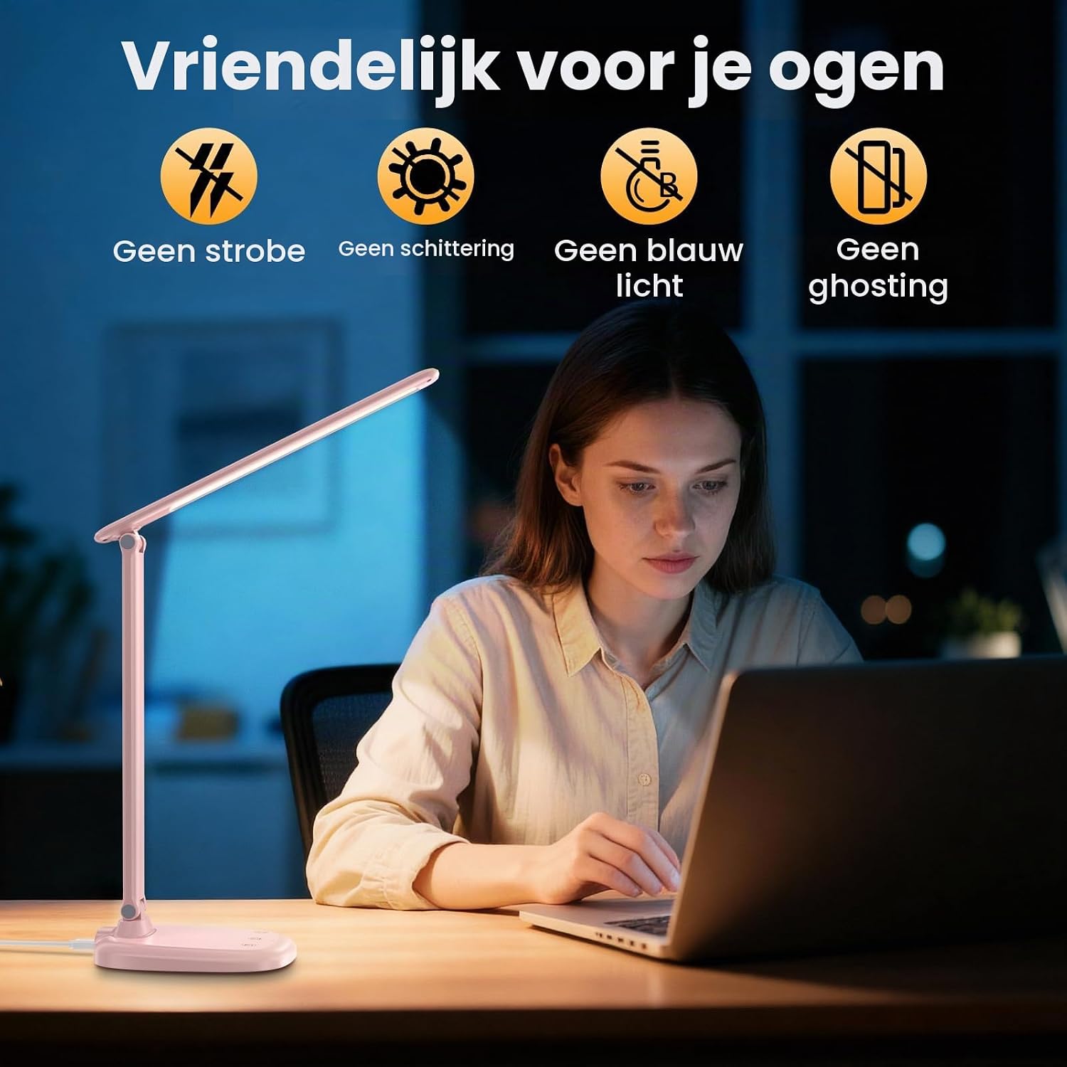 Thumbnail 6 de KQPZ I7C opvouwbare led-bureaulamp met accu, 5 lichtkleuren en dimfunctie