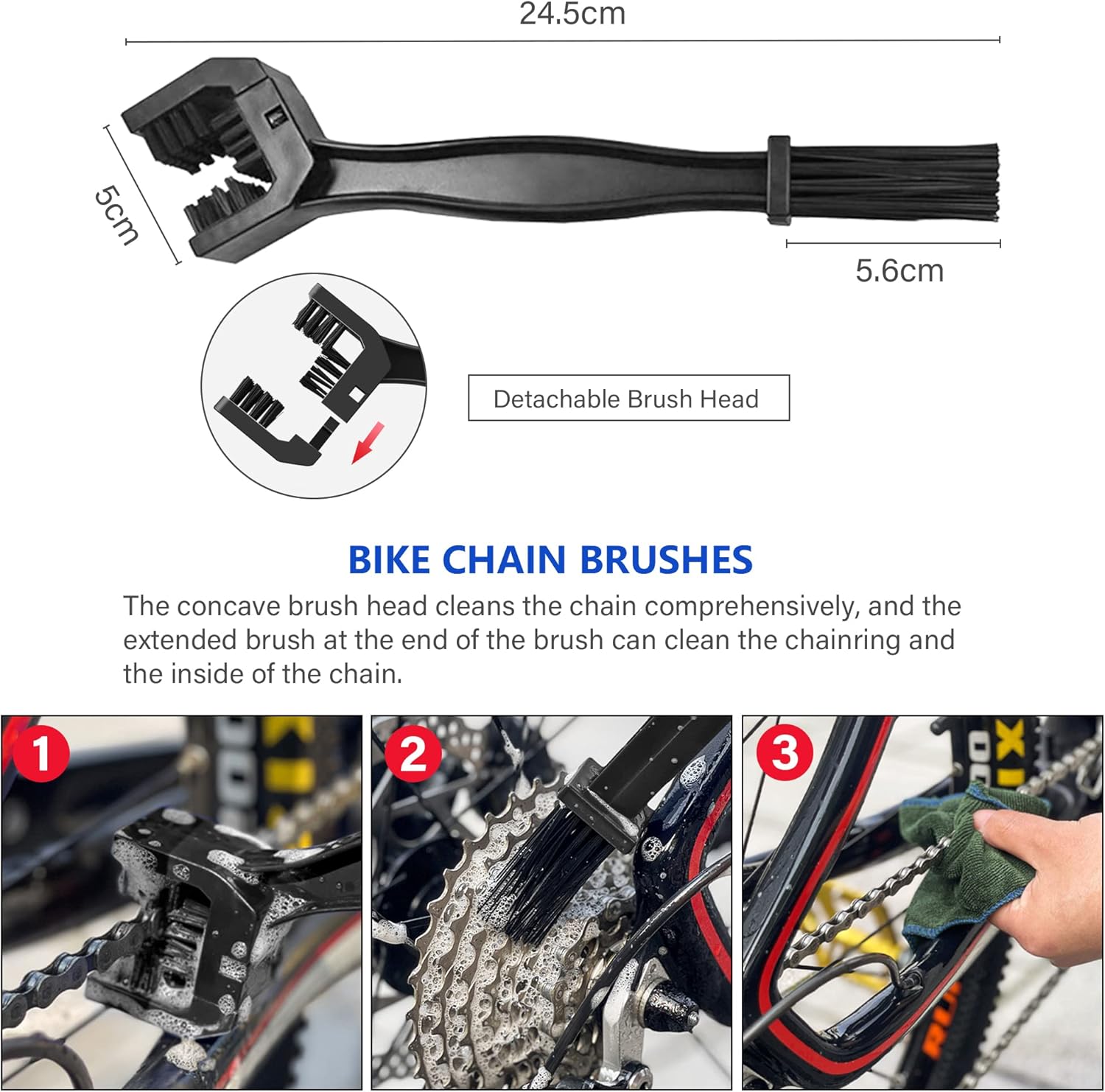 Thumbnail 3 de Nettoyant pour vélo et kit 6 en 1 YIMAX : nettoyage, lubrification et brosses pour tous les types de vélos