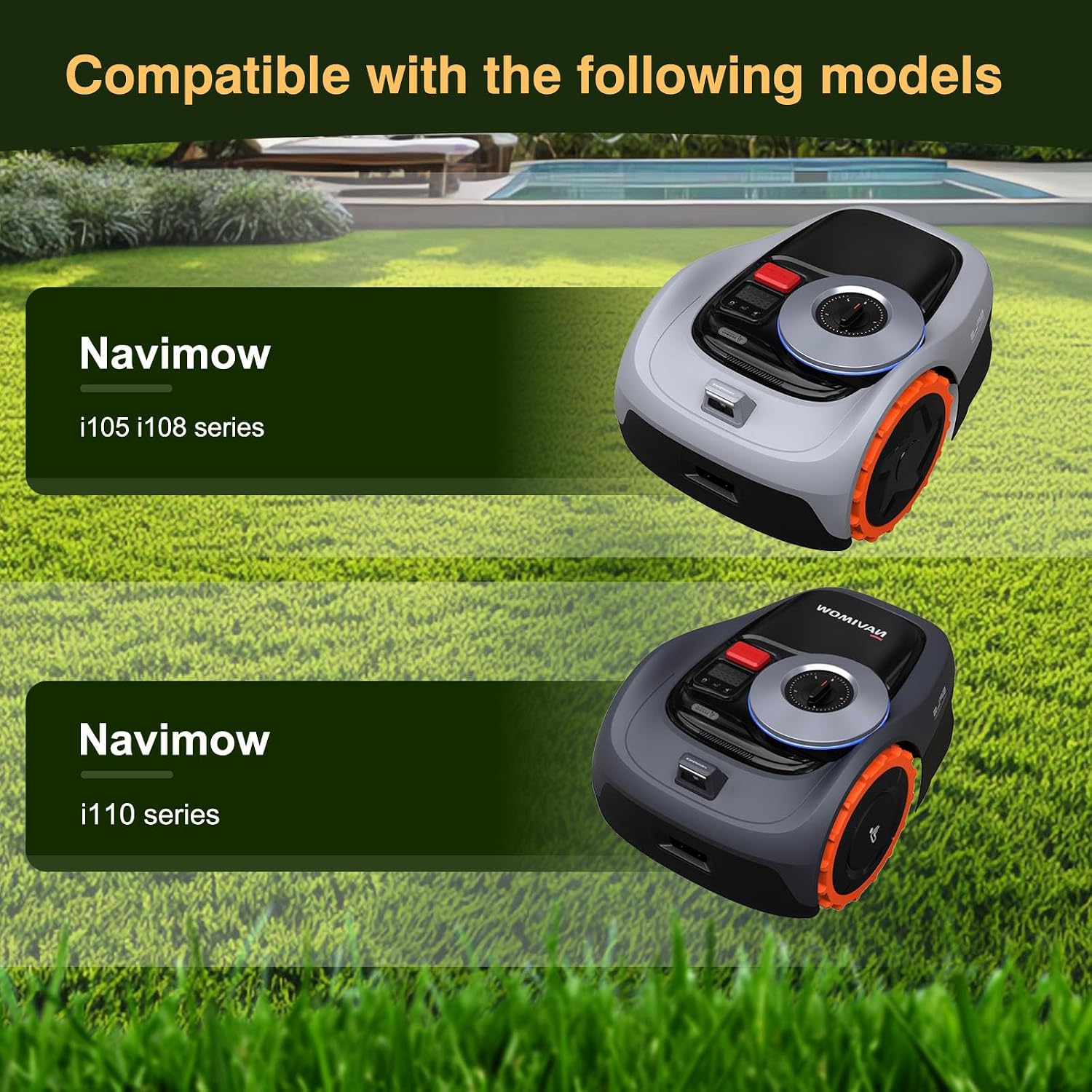 Detalle 2 de Protezione bordi per robot tosaerba Segway Navimow i105e e i108e – 4 pezzi in PETG, montaggio senza collante