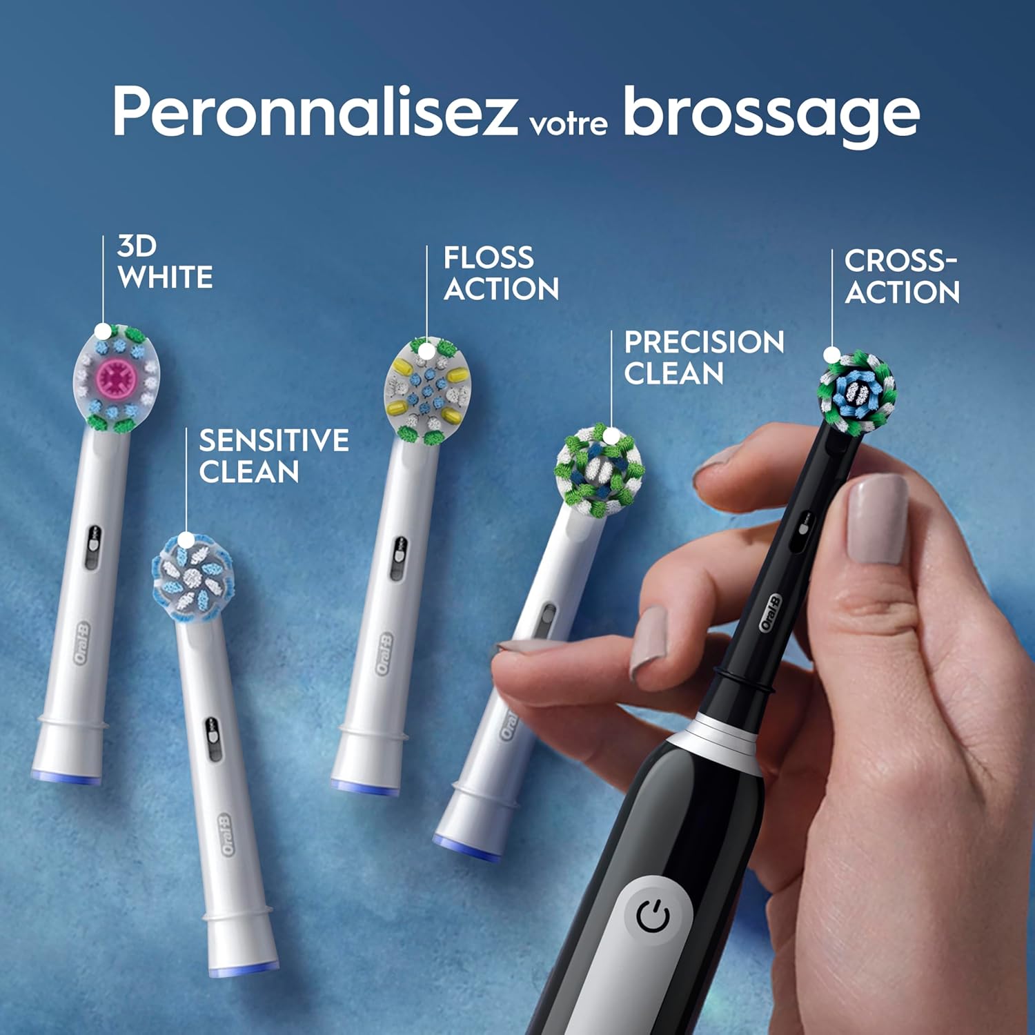 Thumbnail 6 de Oral-B Brosse à Dents Électrique Pro 1 Noire avec Brossette de Rechange – 3 Modes et Minuteur