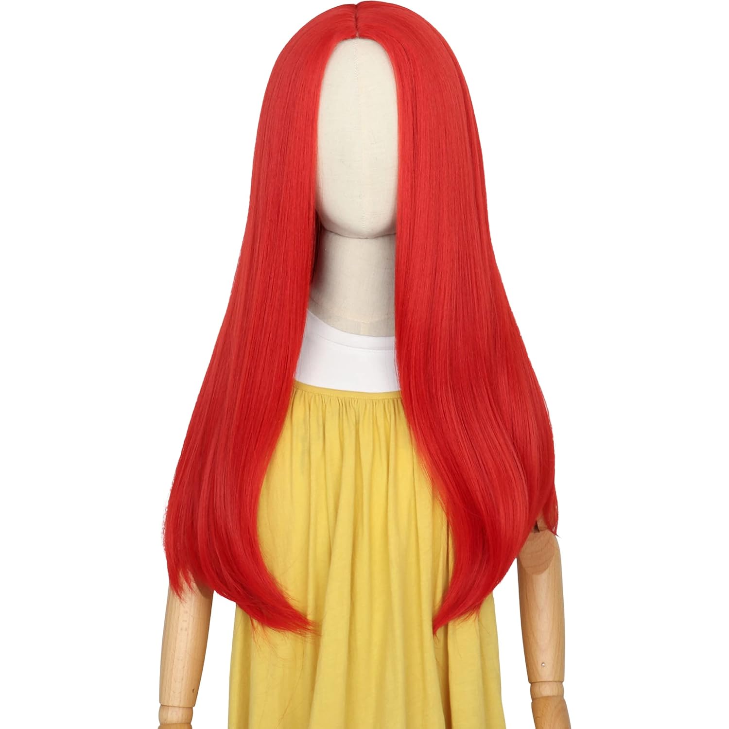 Detalle de Yan Dream Red Straight Wig, 22.8-Inch Length