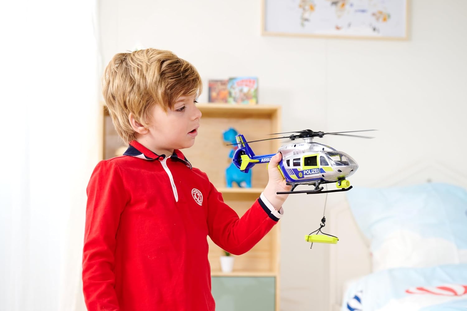 Detalle de Dickie Toys 203716028038 politiehelikopter van 36 cm met lier en brancard