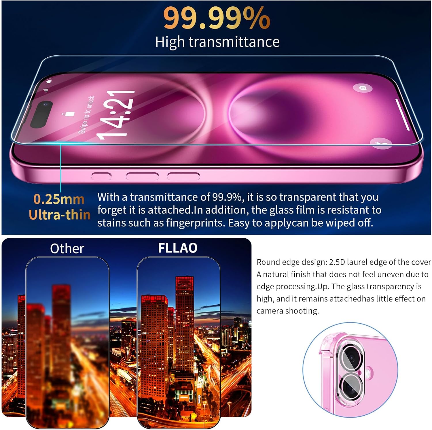 Detalle 2 de FLLAO 4 in 1 Cover iPhone 16