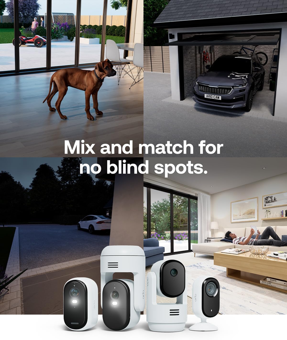 Detalle de Arlo Essential 3 2K XL Outdoor Wireless Security Camera Pack (3 Cameras)